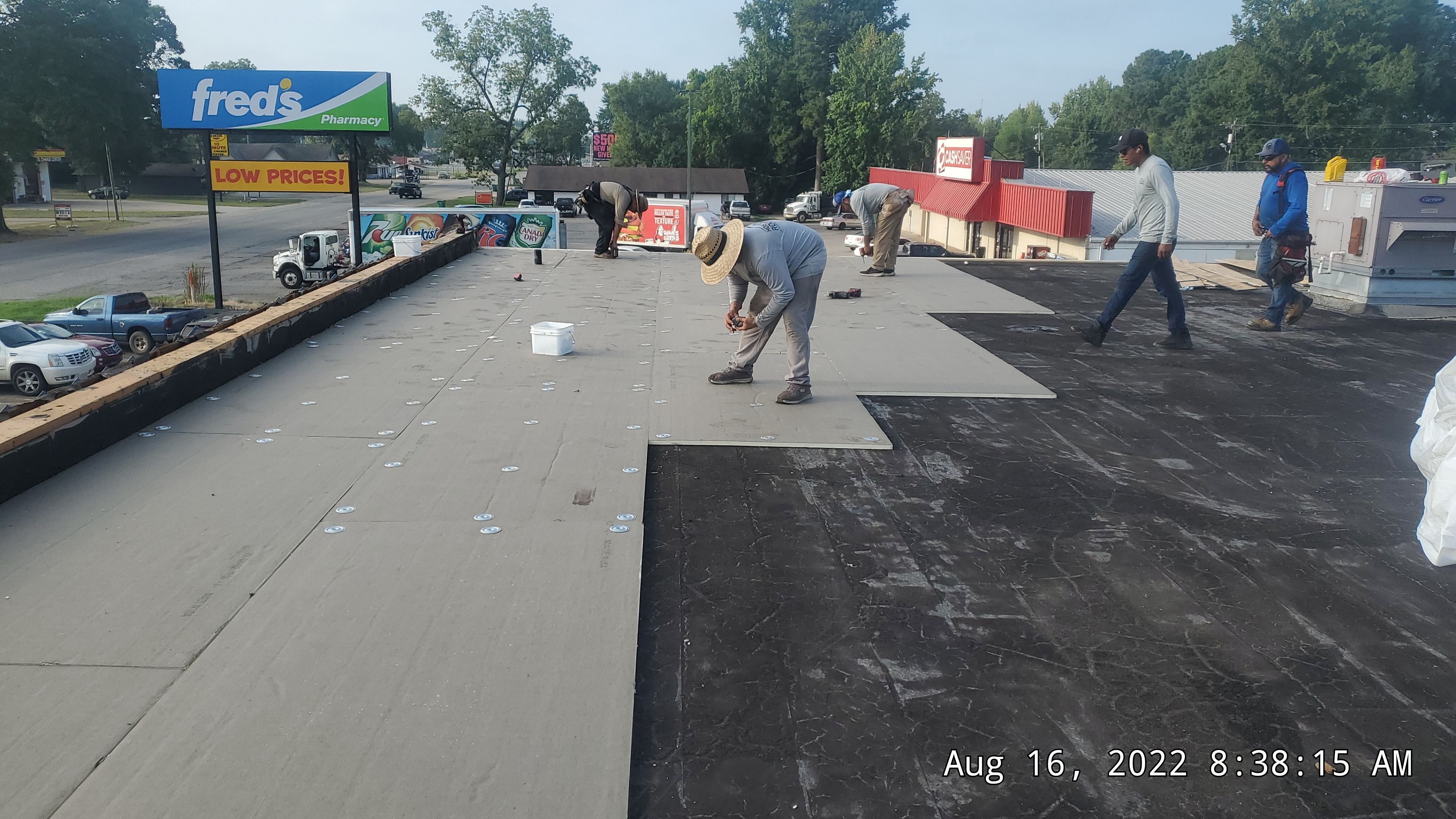 Commercial Roofing Installation using 50 mil PVC by Hostetler Roofing