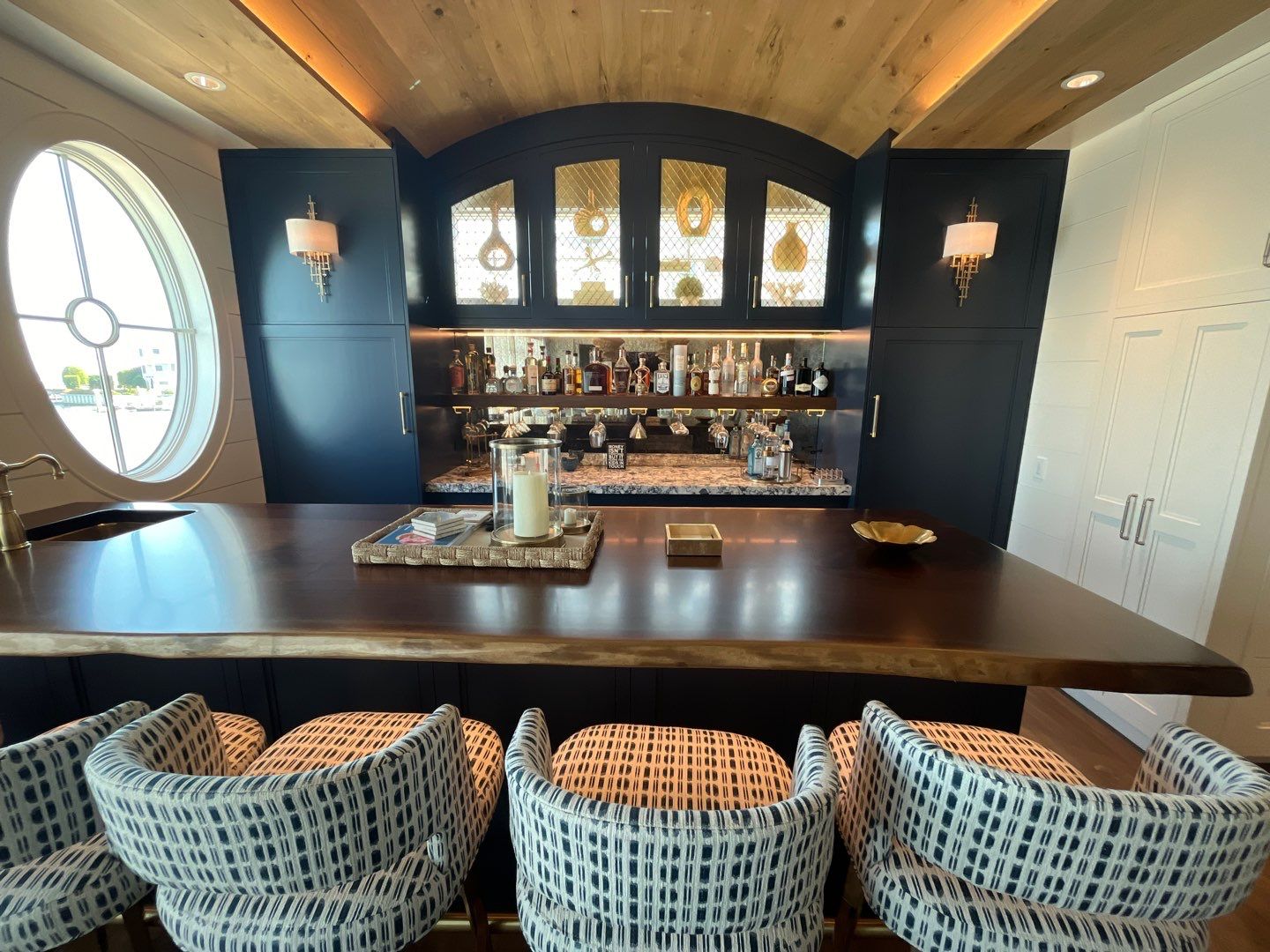 Luxury Wine Cabinets Refinishing - Stone Harbor by FreshCoat Works LLC