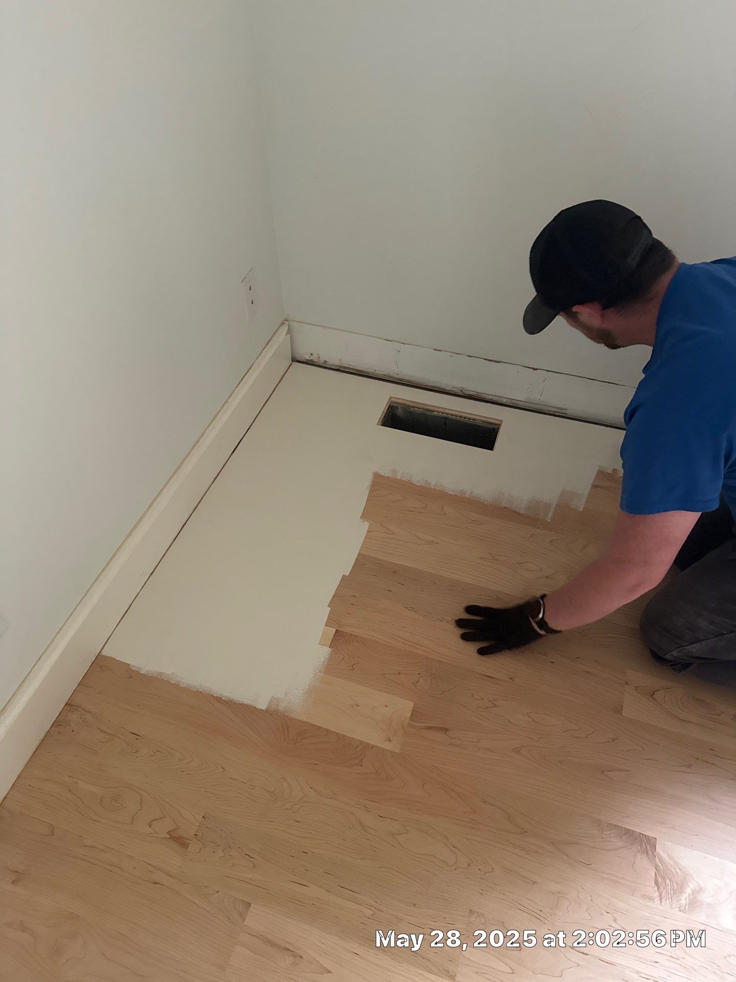 Paint the brand new maple floor...WHITE! Designer-driven project is a showstopper! by RTBaldwin Hardwood Floors
