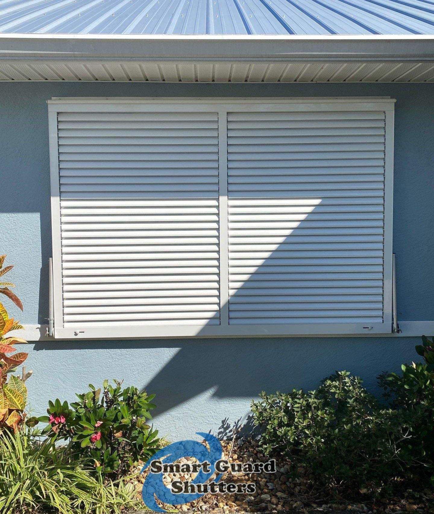 Hurricane Protection in White by Smart Guard Shutters