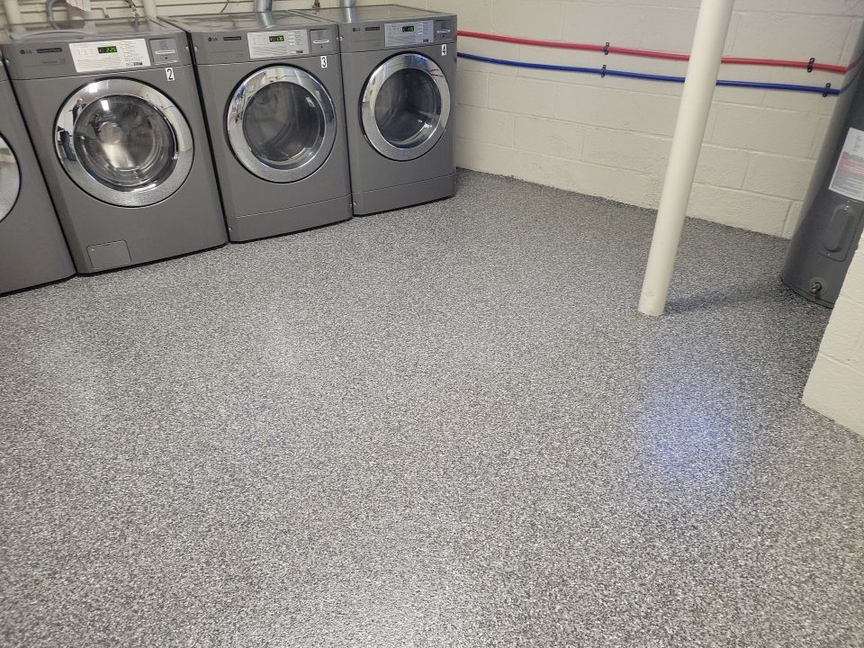 Laundry Room Floor Coating using Penntek by Spectrum Painting, LLC
