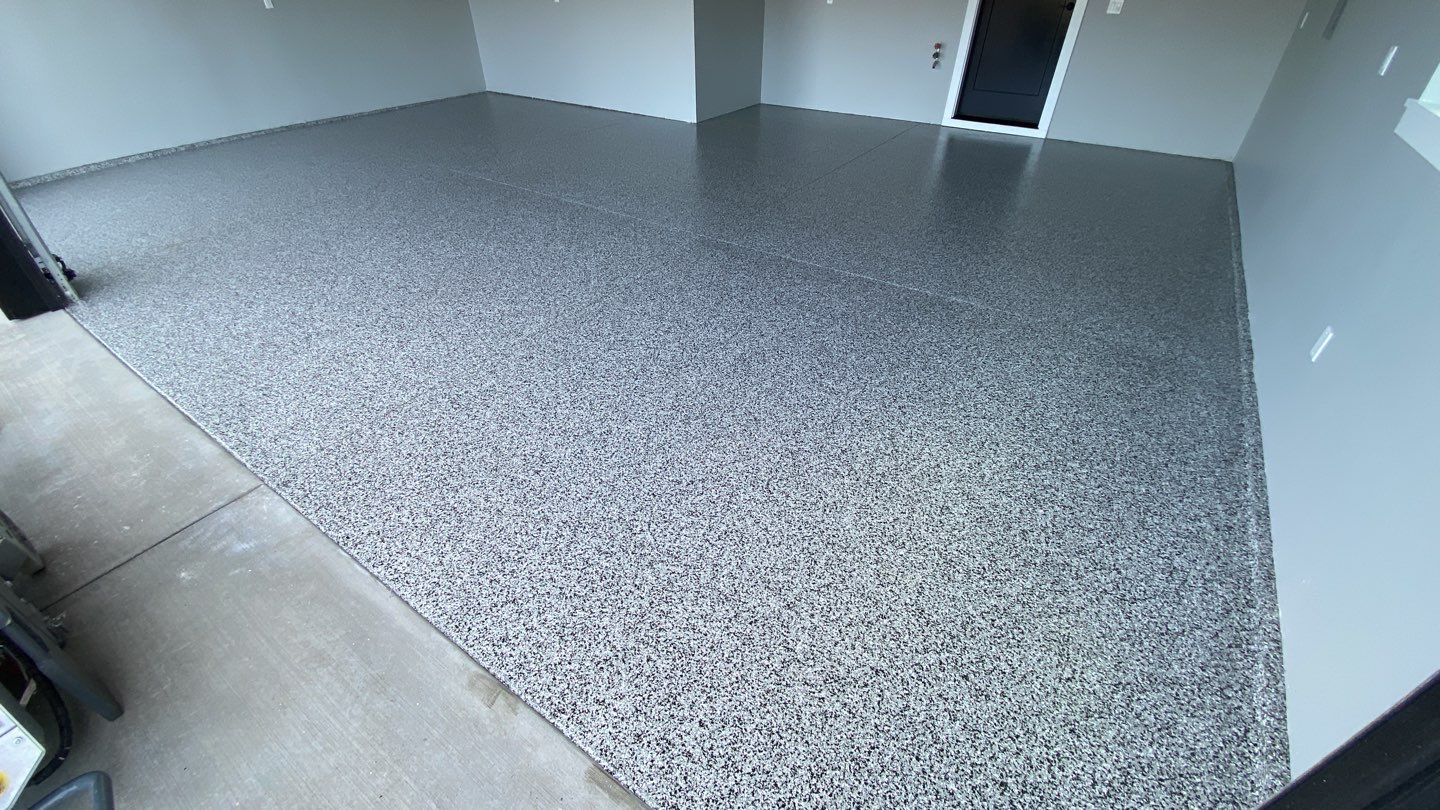 Garage Transformation using Domino by Croc Coatings, LLC