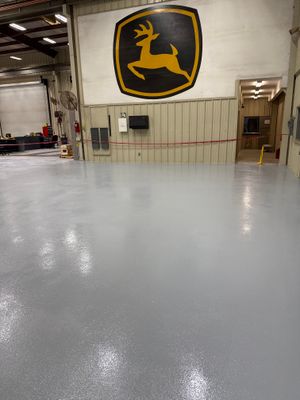 Industrial Epoxy Flooring for Heavy Equipment Work Bay in Mobile