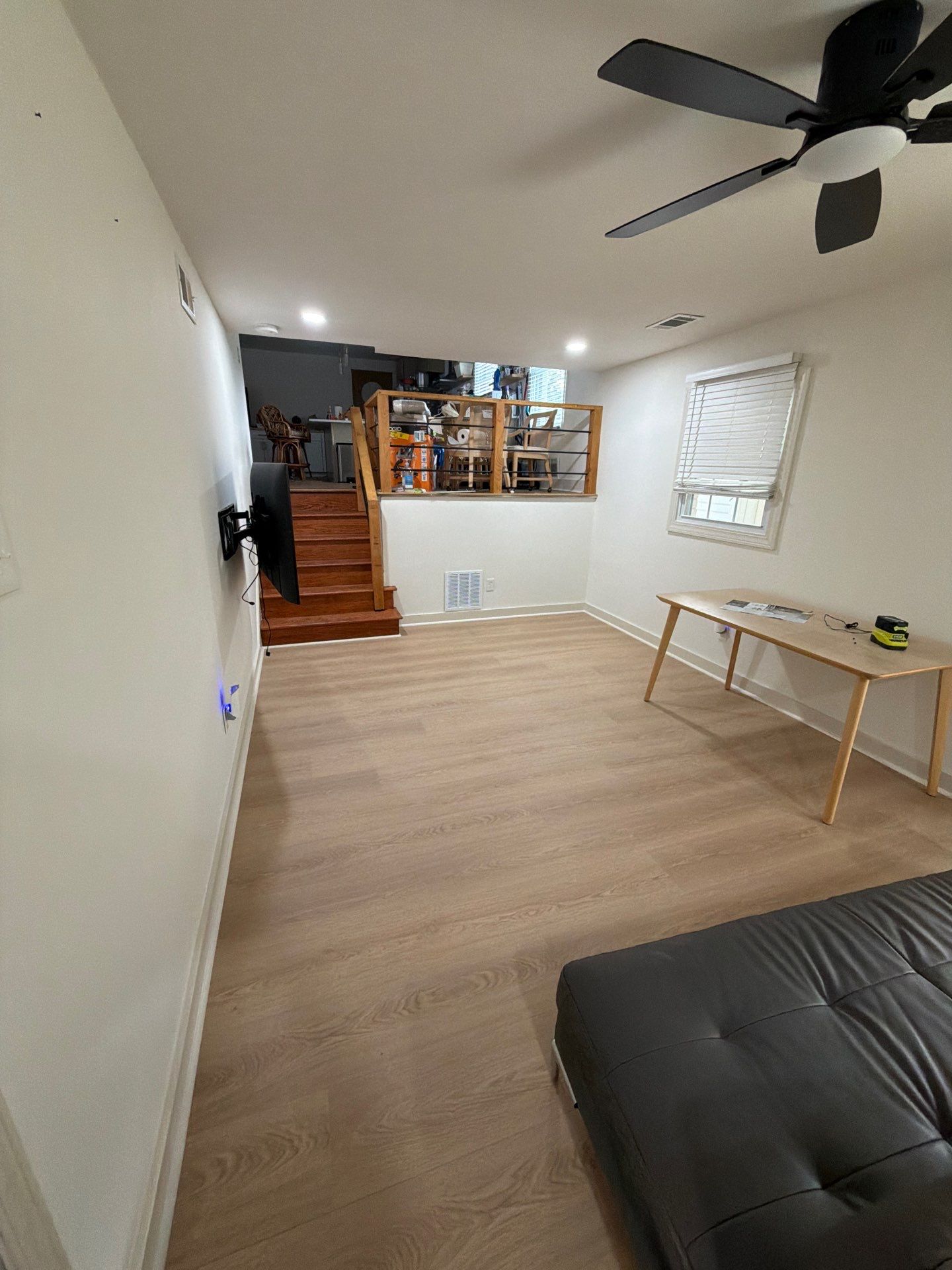 Light Wood-Look Plank Flooring Installation in Decatur by Swift Home Renovations