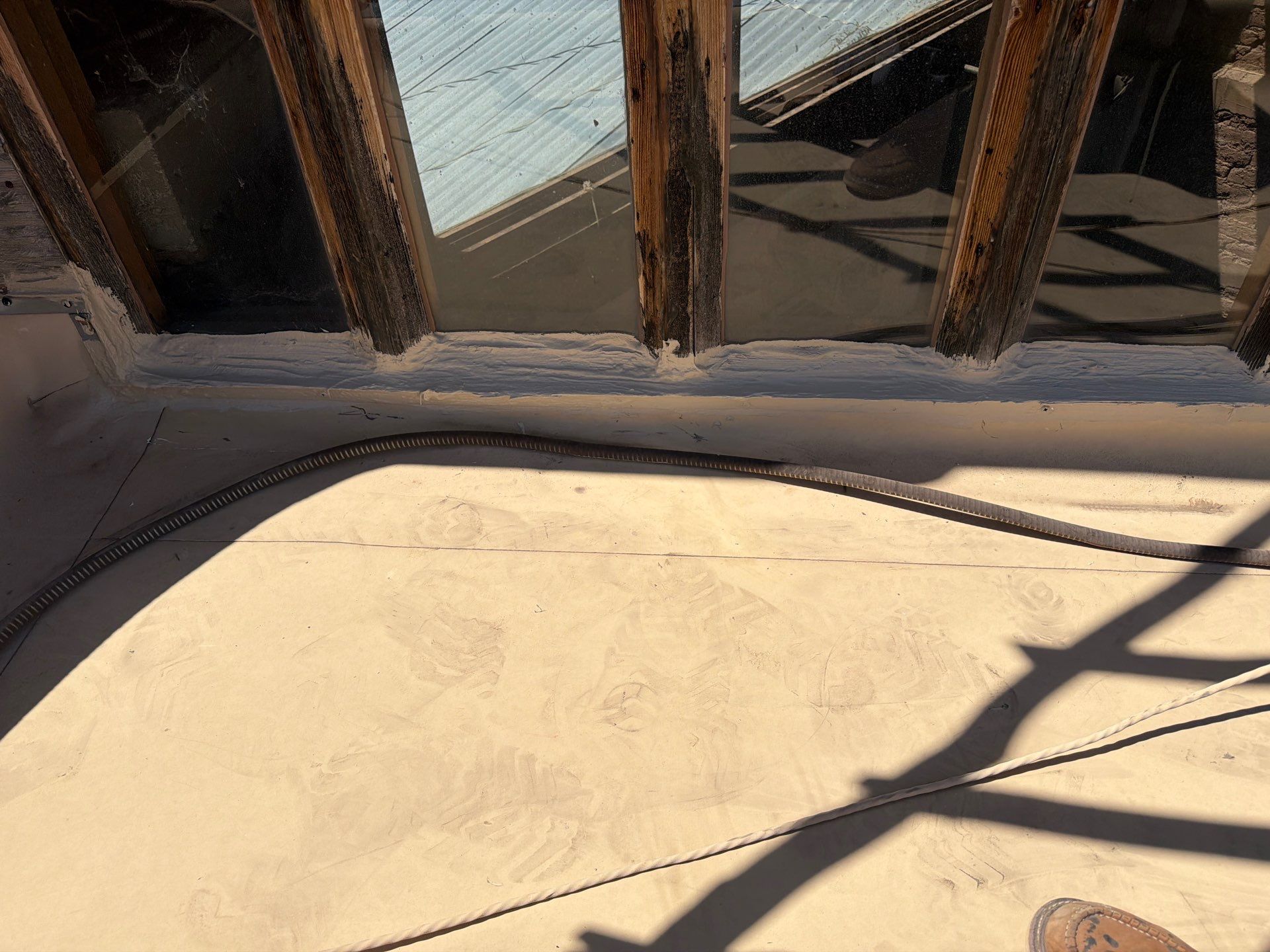 TPO Roof Replacement on entry of Albuquerque Restaurant by Doyle Roof Masters Inc