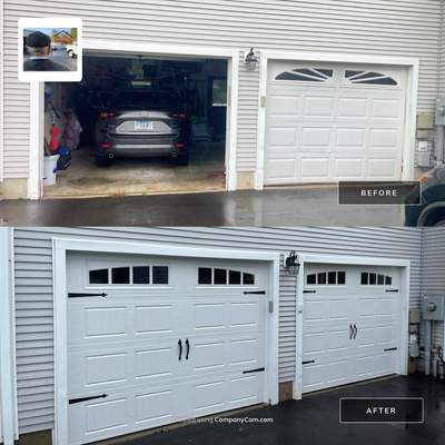 Garage Door Installation Using Amarr Designer Choice Garage Door