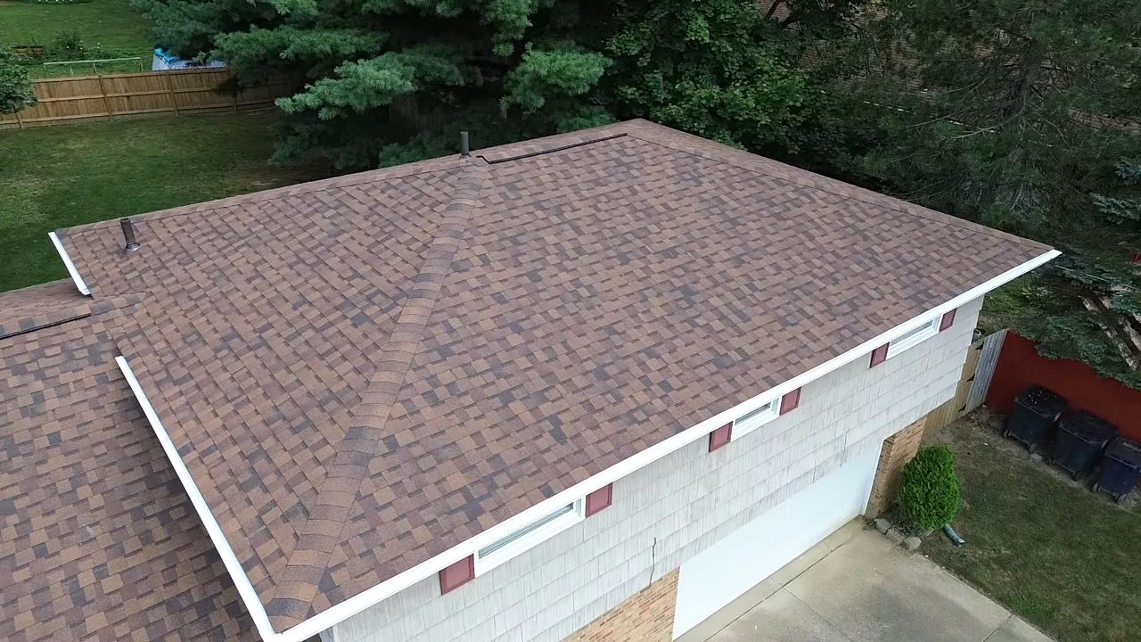 Atlas Pinnacle, Color, Burnt Hickory, Drip Edge, Color, Royal Brown by Eagle Eye Roofing