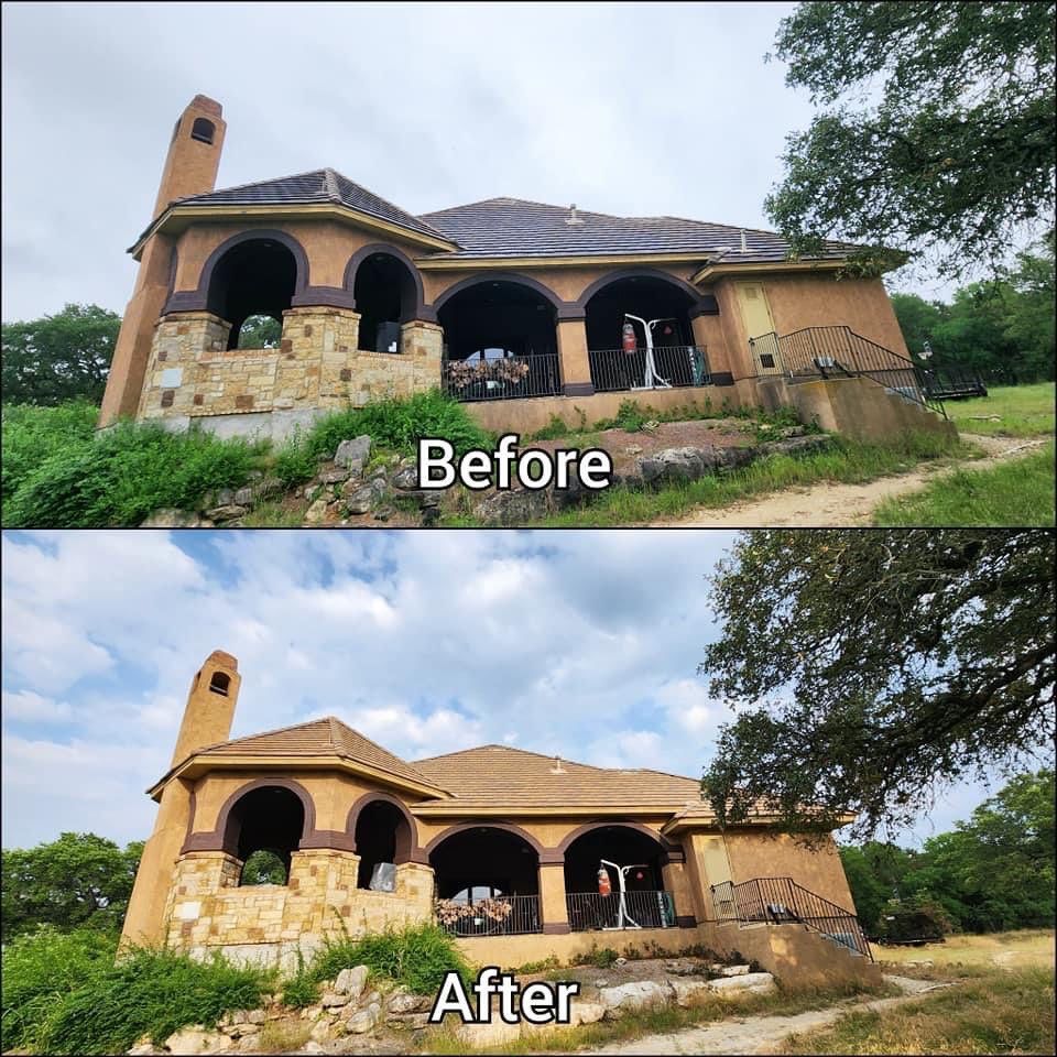 Slate Roof Wash Project in Boerne by Bright Choice