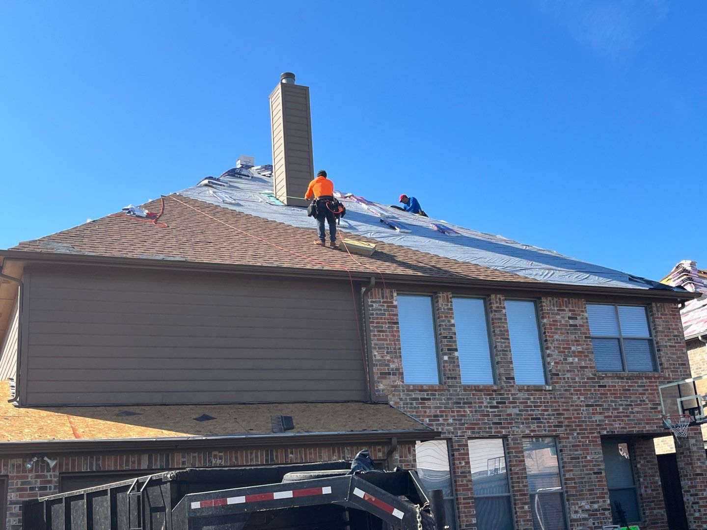 Storm Roof Damage Replacement in Frisco by First United Roofing & Construction