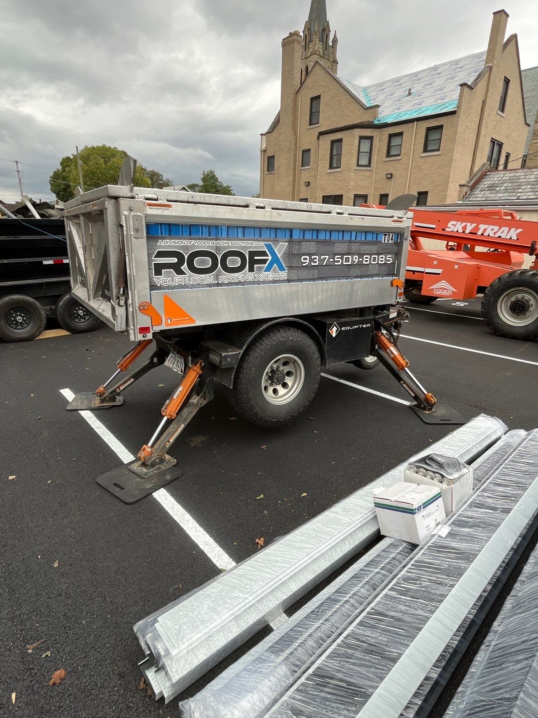 Commercial Roofing Installation using Standing Seam Metal - Frost Black by RoofX 