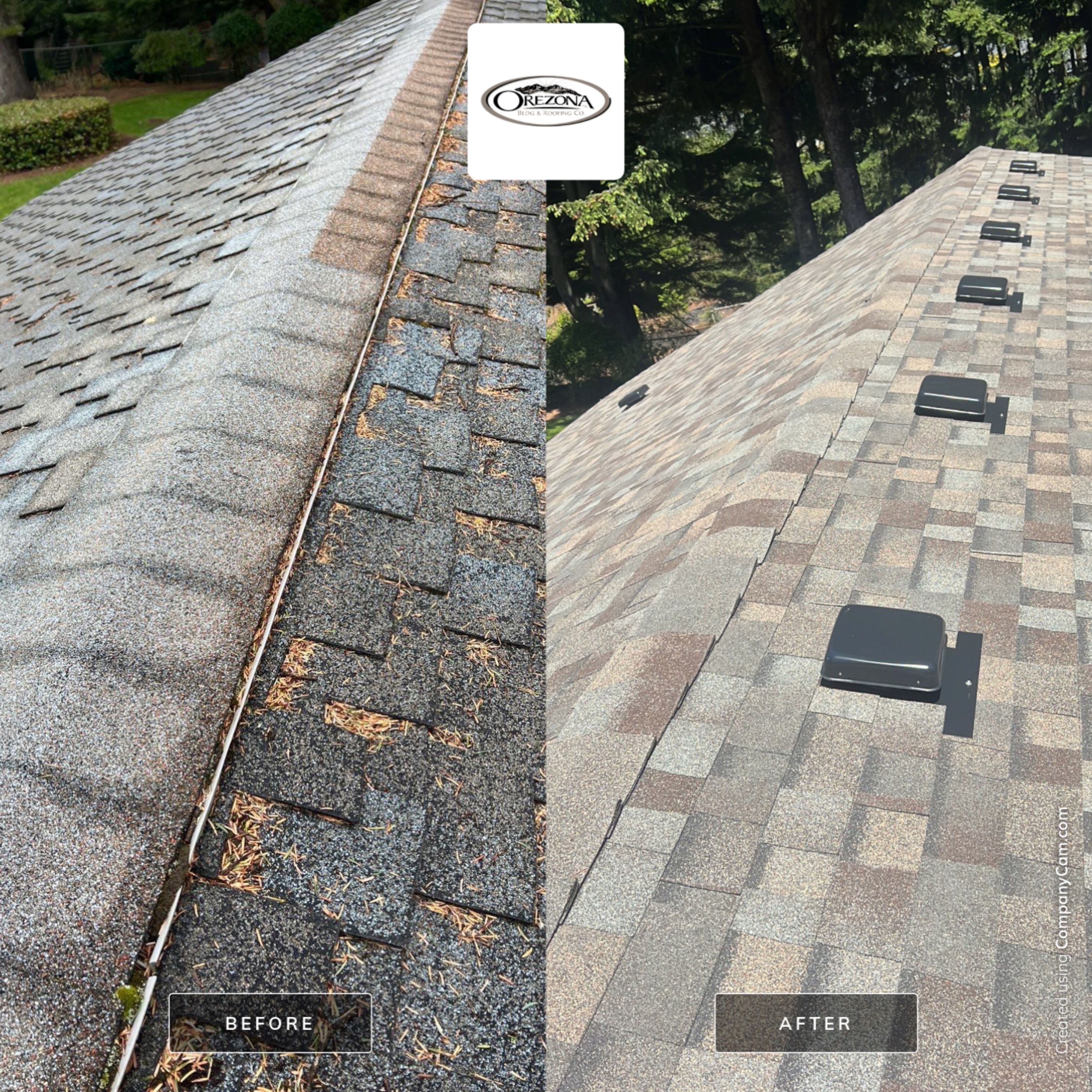 Residential Roofing Installation using Malarkey Highlander with GAF 60mil TPO by Orezona Building & Roofing Company, Inc.