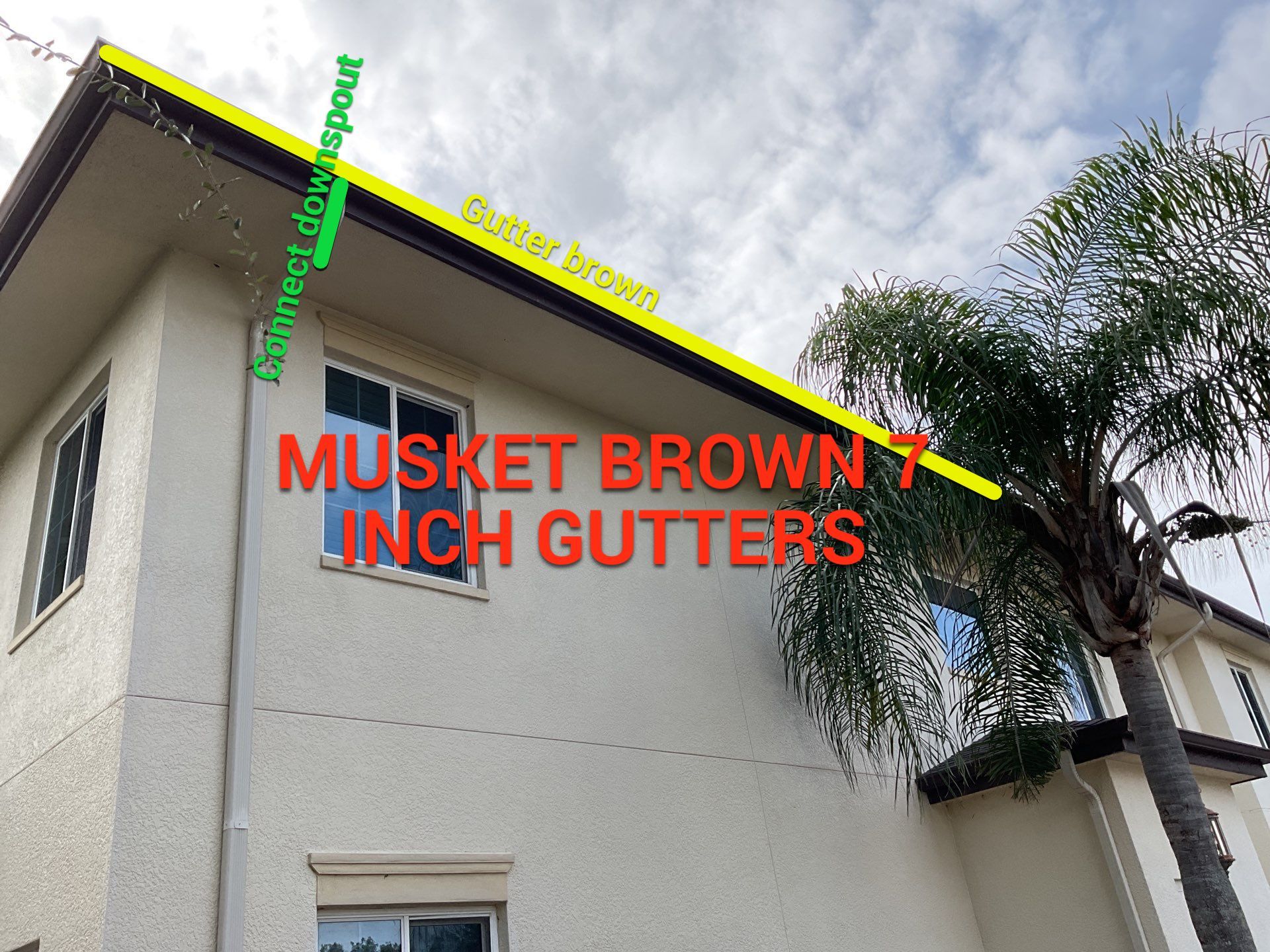Musket Brown Seamless Gutters using Musket Brown Seamless Gutters in Capen Coral FL by Gutter Professors