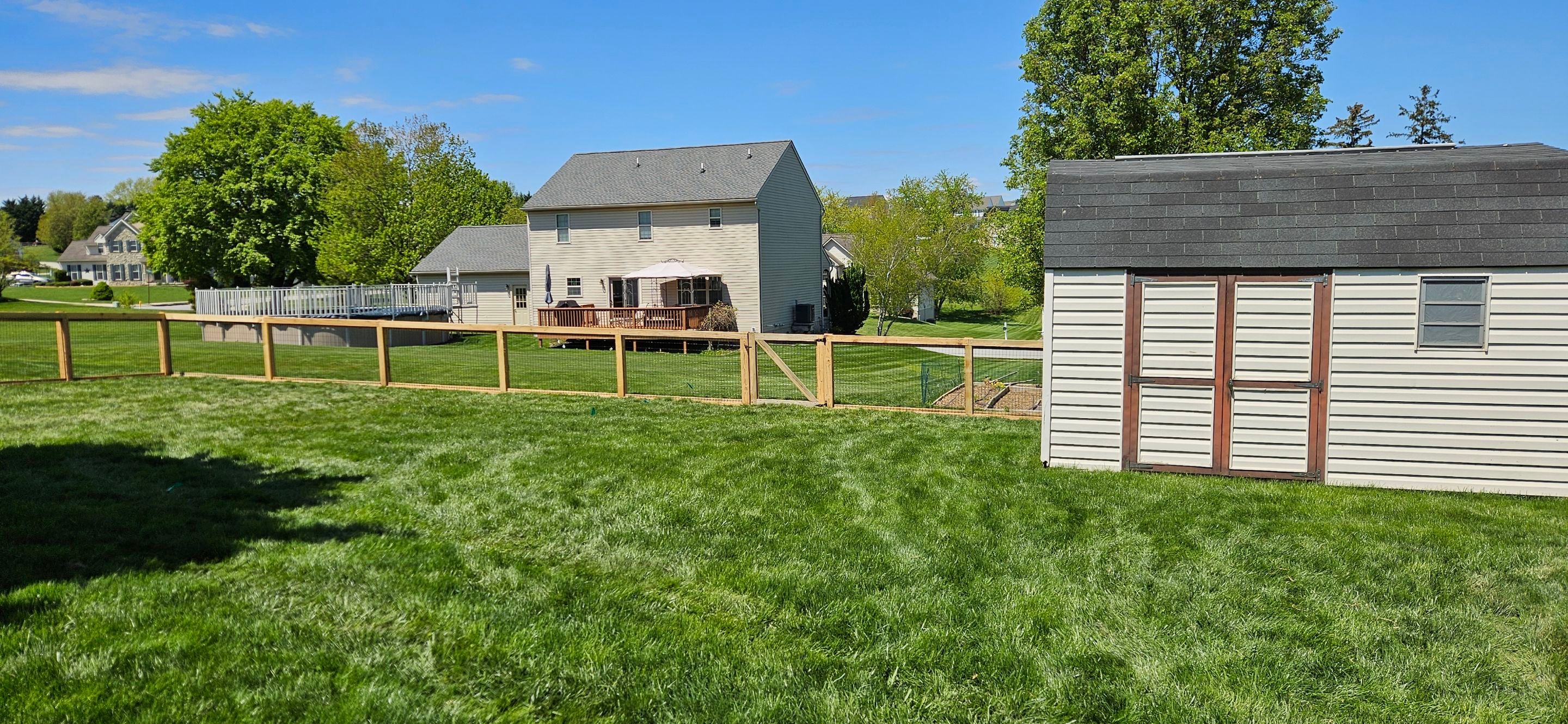 Picture Frame with Black Coated Wire by Kingdom Fence & Supply