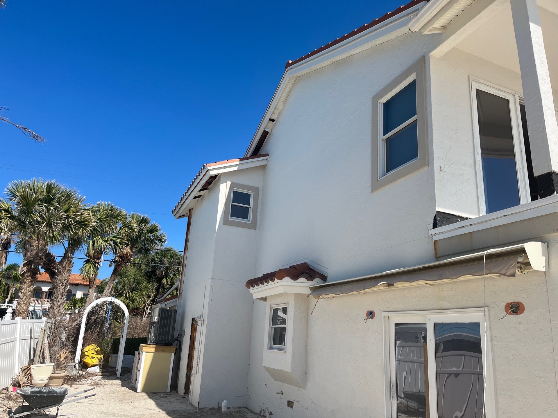 White Soffit and Fascia Upgrade in Nokomis FL by Gutter Professors