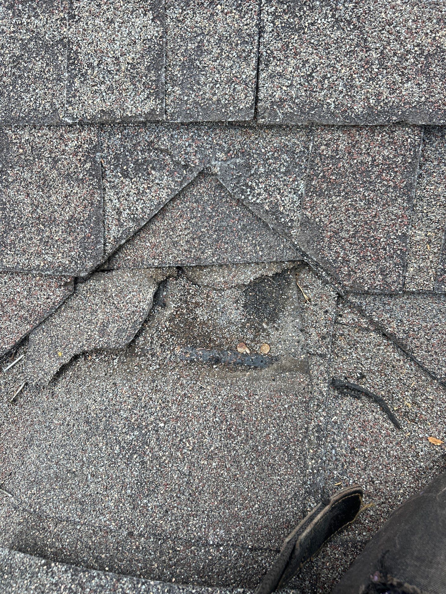 Hail Damage using Owen's Corning Duration (Lifetime) Shingles by Roof Repair Company