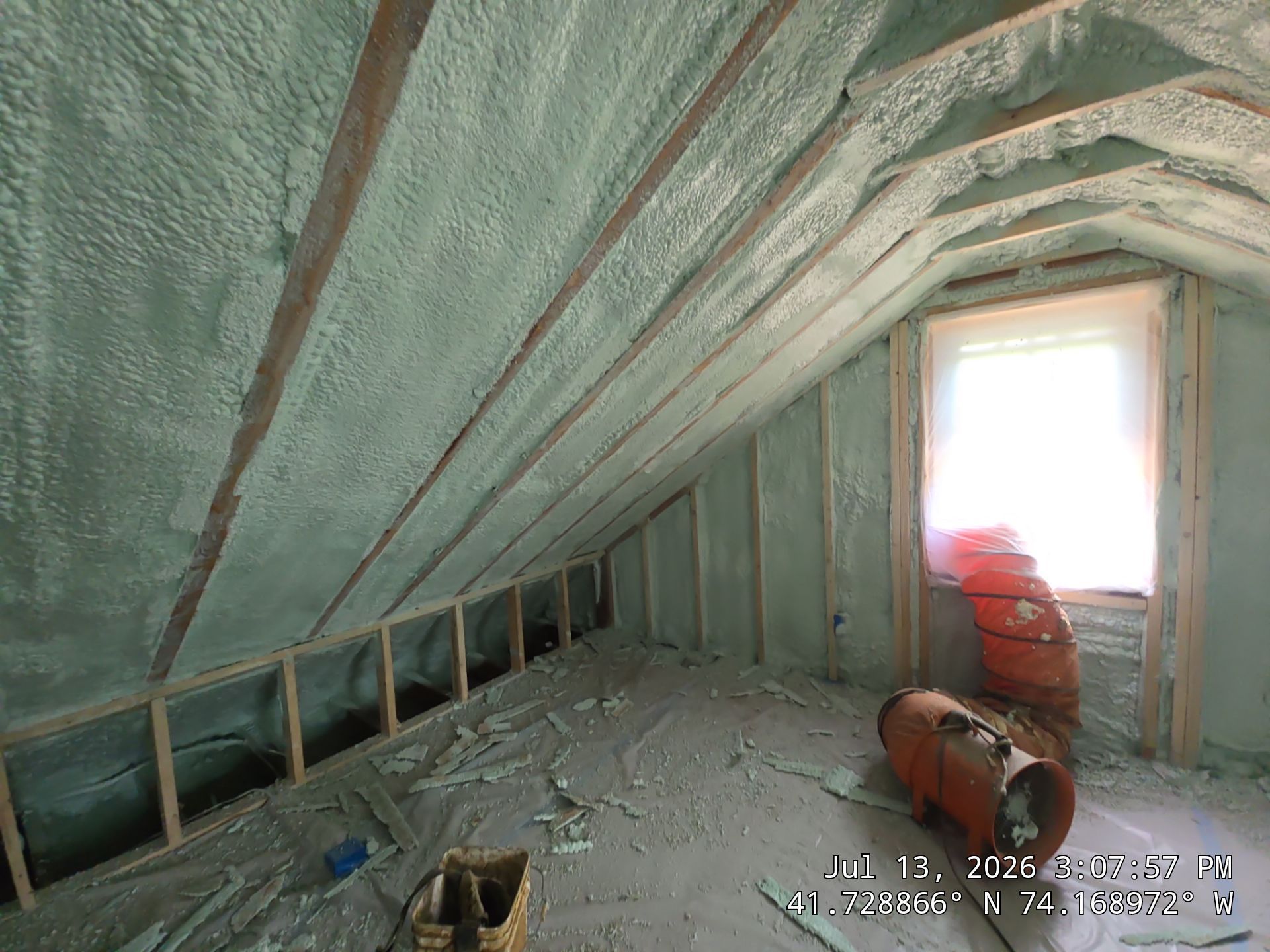 New Paltz Attic Retrofit with Spray Foam Insulation by NYS Foam & Energy