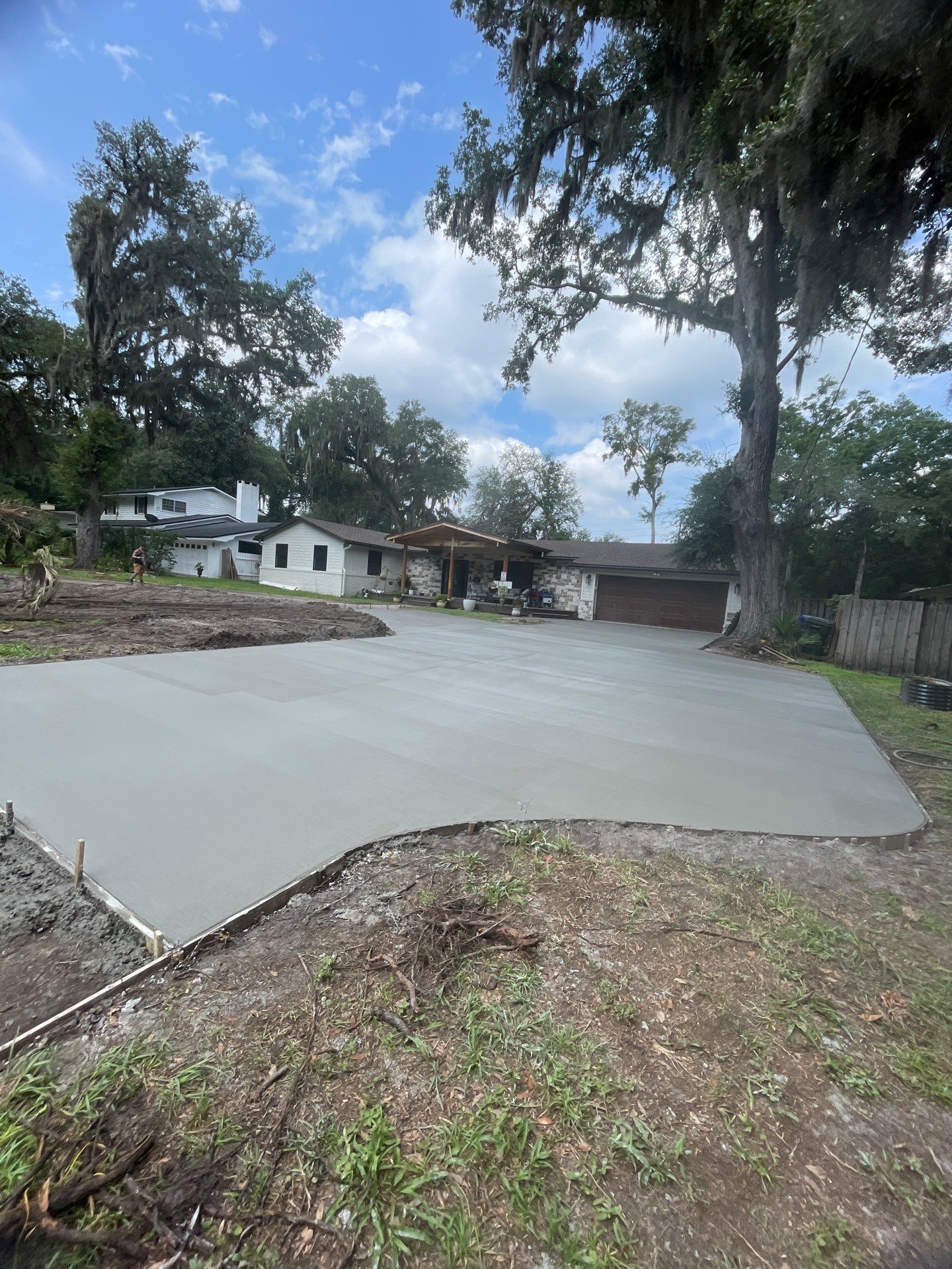 Concrete Driveway Replacement and Expansion in Orange Park by Burlington Concrete & Asphalt Inc