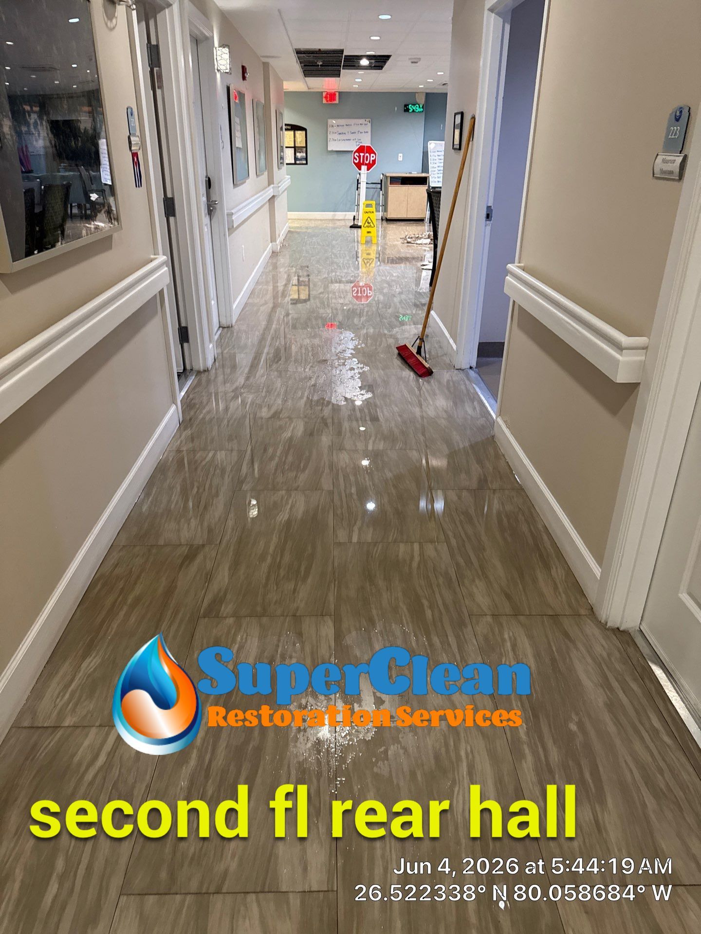 Commercial Water Damage Mitigation and Floor Drying in Boynton Beach by SuperClean