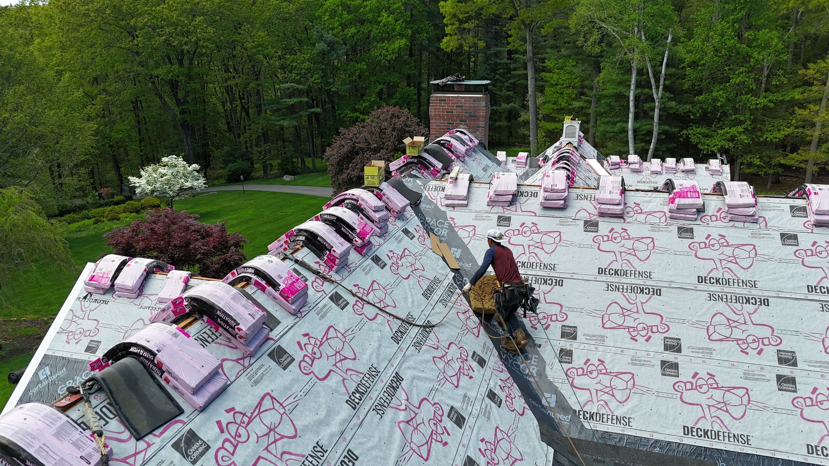 Roof Replacement with Owens Corning Shingles and Copper Flashing by Mighty Dog Roofing of Greater Middlesex County