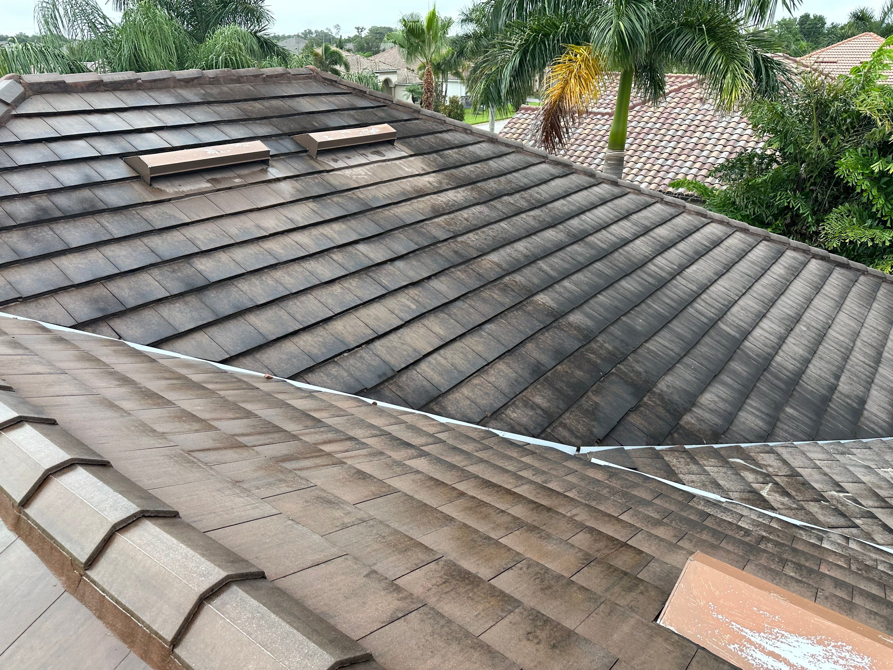 Flat Tile Roof Cleaning, House Wash & Sidewalk Cleaning in Enclave at Country Meadows, Bradenton, FL | Sunshine AquaWash by Sunshine AquaWash