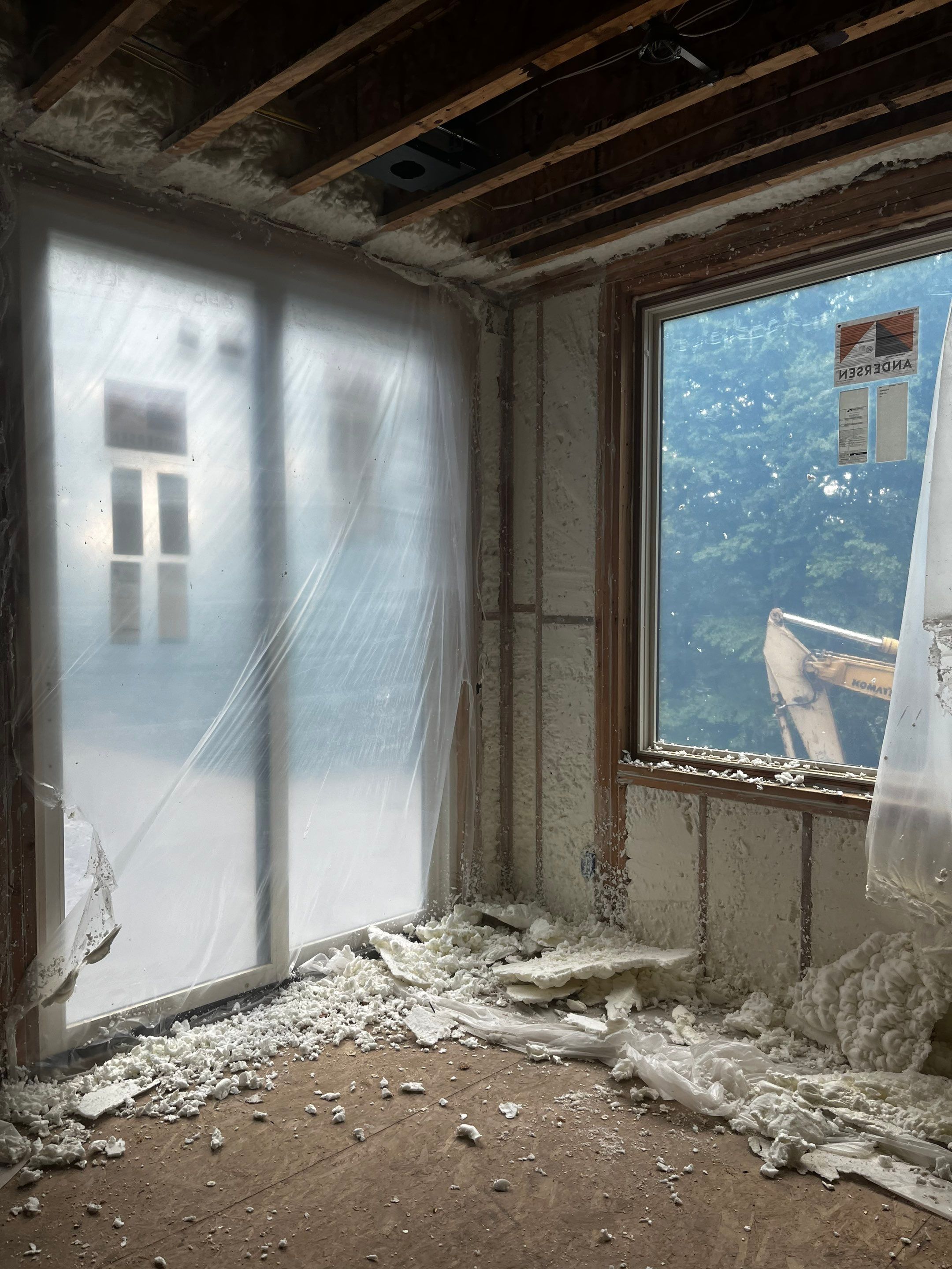 New Home Construction using open cell spray foam by NYS Foam & Energy