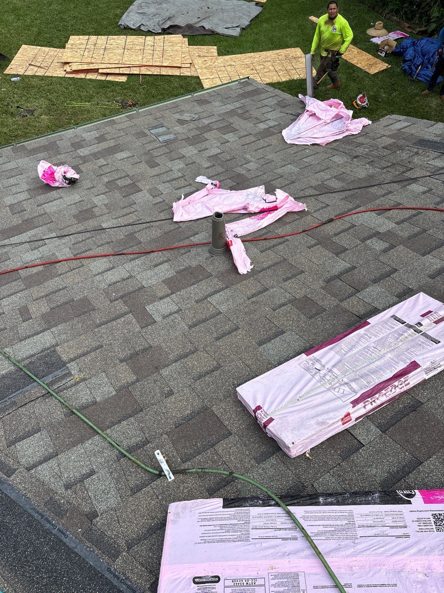 Residential Roofing Installation using Owen's Corning Duration (Lifetime) Shingles by Roof Repair Company