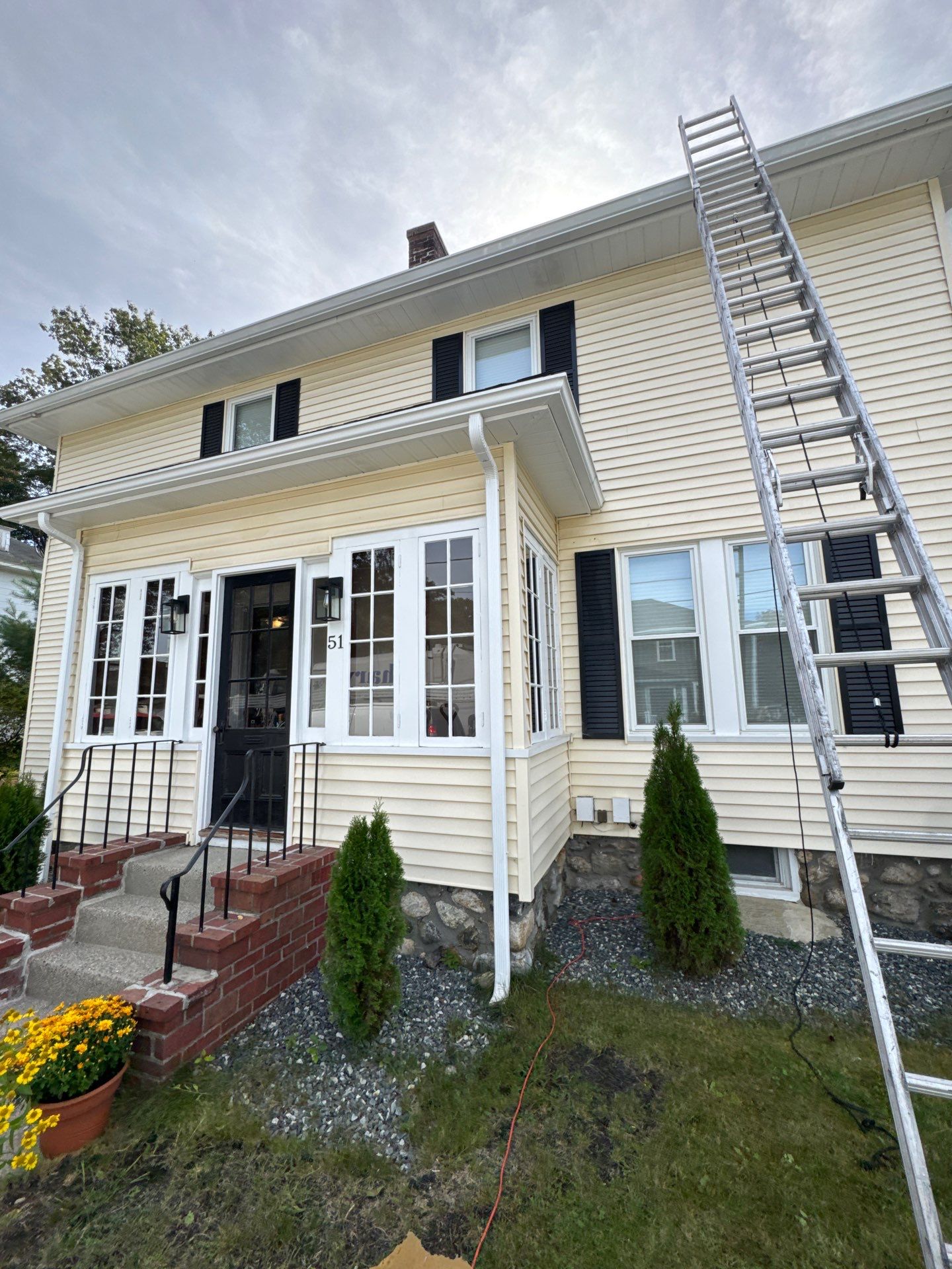 Seamless Gutter Installation with Crown Molding Adjustment | Maynard, MA by Mighty Dog Roofing of Greater Middlesex County