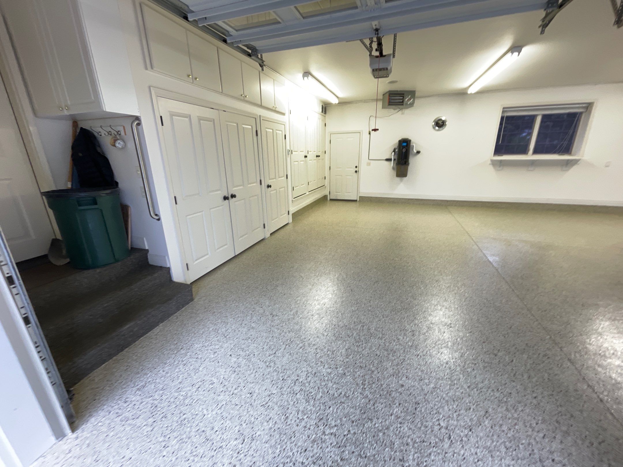 Garage Transformation using Driftwood Colorway by Croc Coatings, LLC