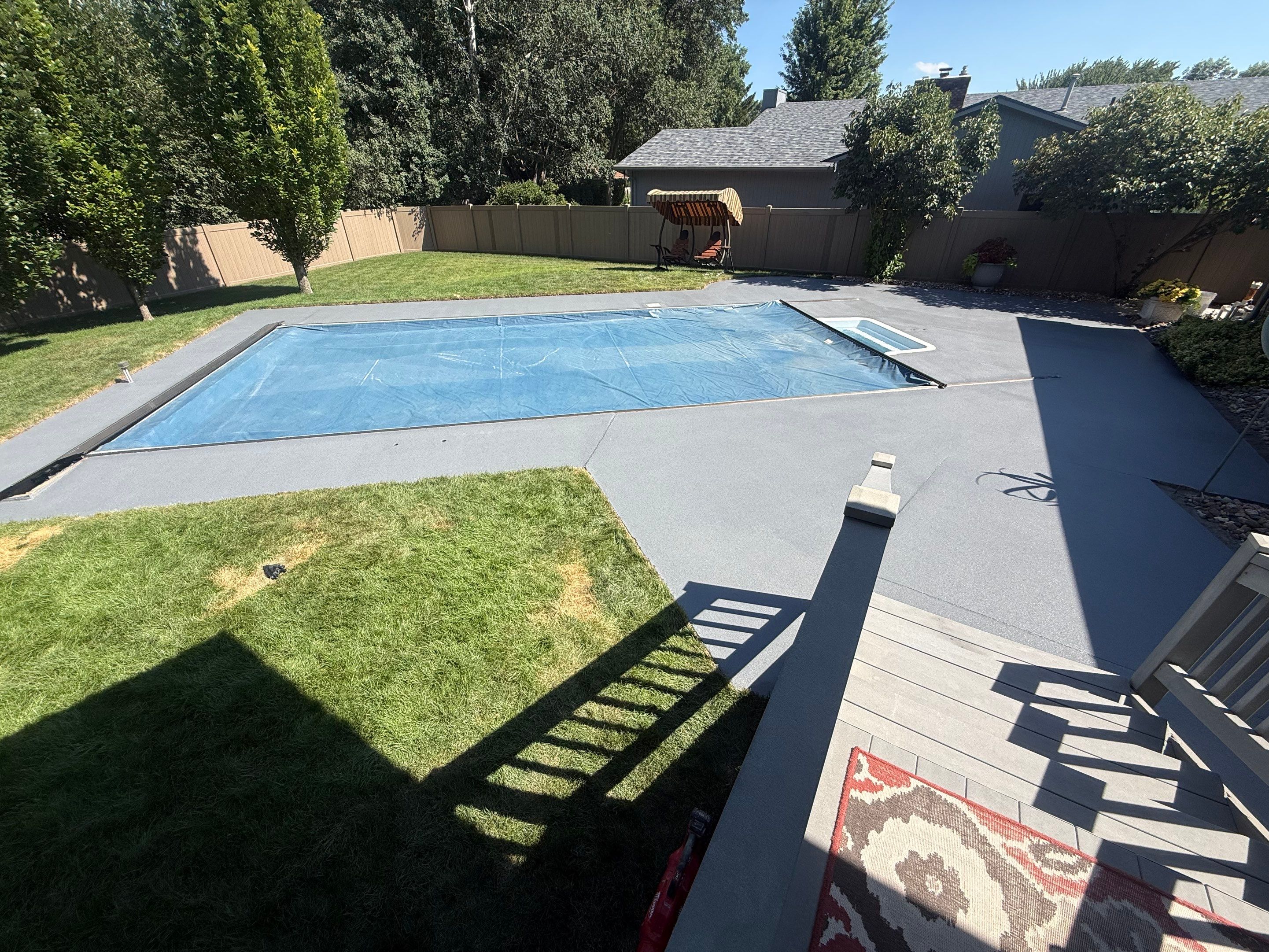 Residential Pool Deck Resurfacing in Sioux Falls by Select Painting, Coatings & Garage Cabinets