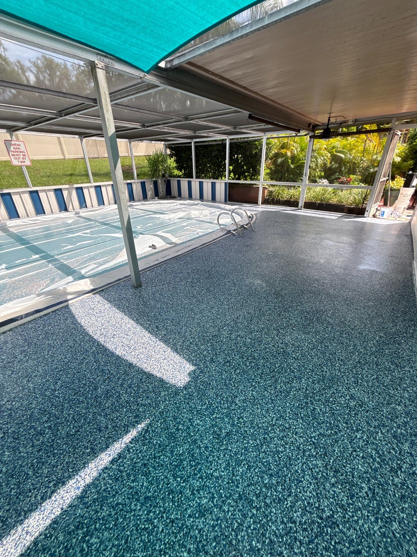 Lake Wales Pool Deck Concrete Coating with Orbit Flake by Performance Floors & Coating