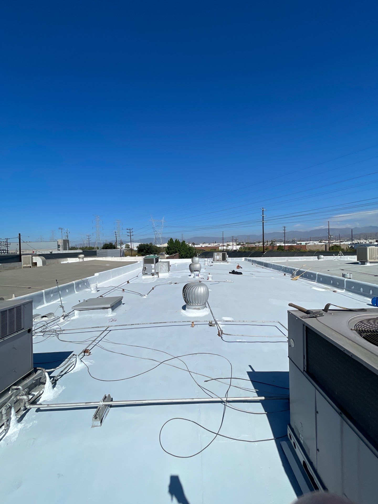 Commercial Silicone Membrane Installation Project by Hull Brothers Roofing
