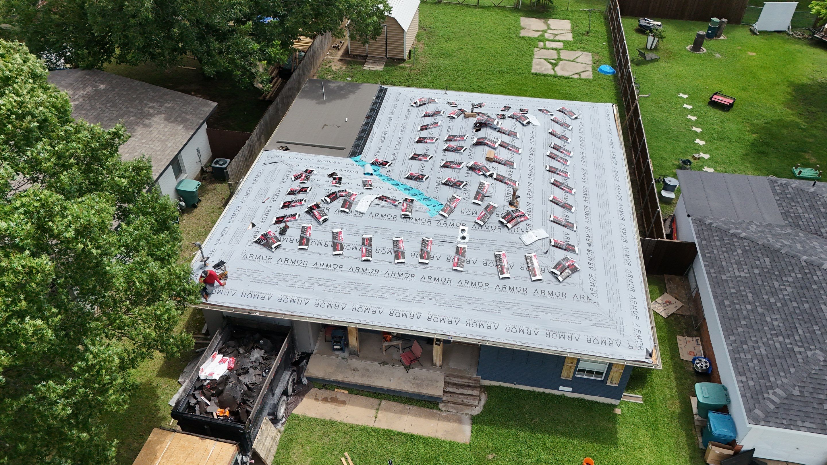 Sherman Residential Roof Replacement With Tamko Titan Weathered Wood Shingles by Armor Roofing | Exteriors