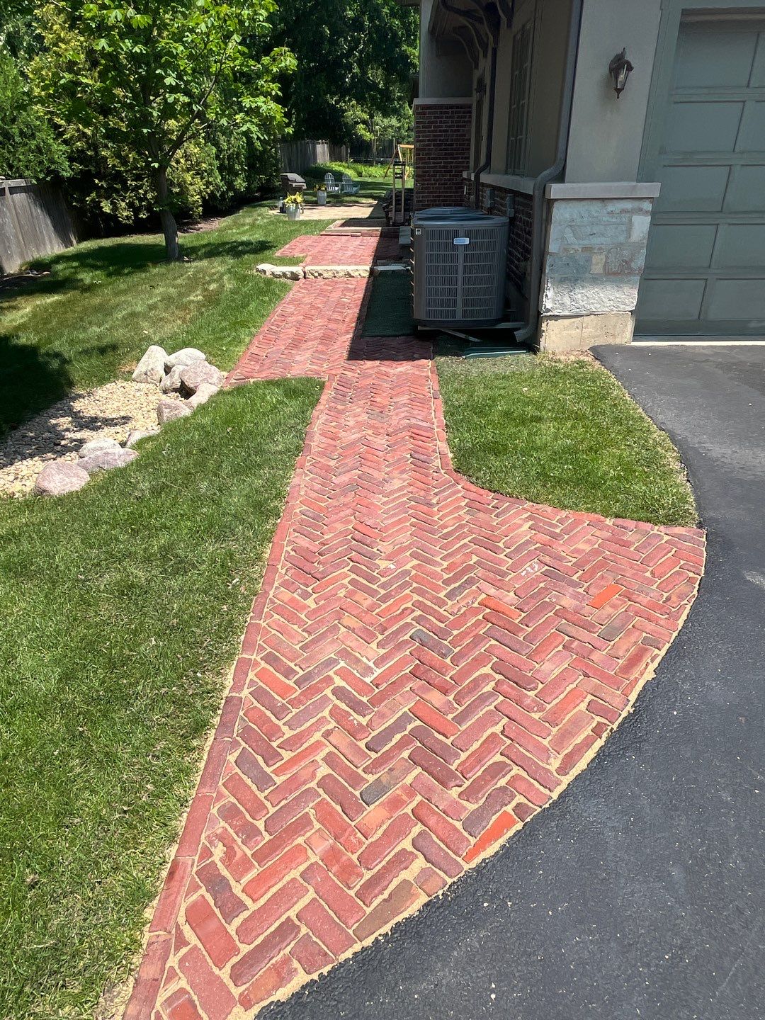 bluestone using Algaecide, soft wash soap by Northern Power Washing LLC.