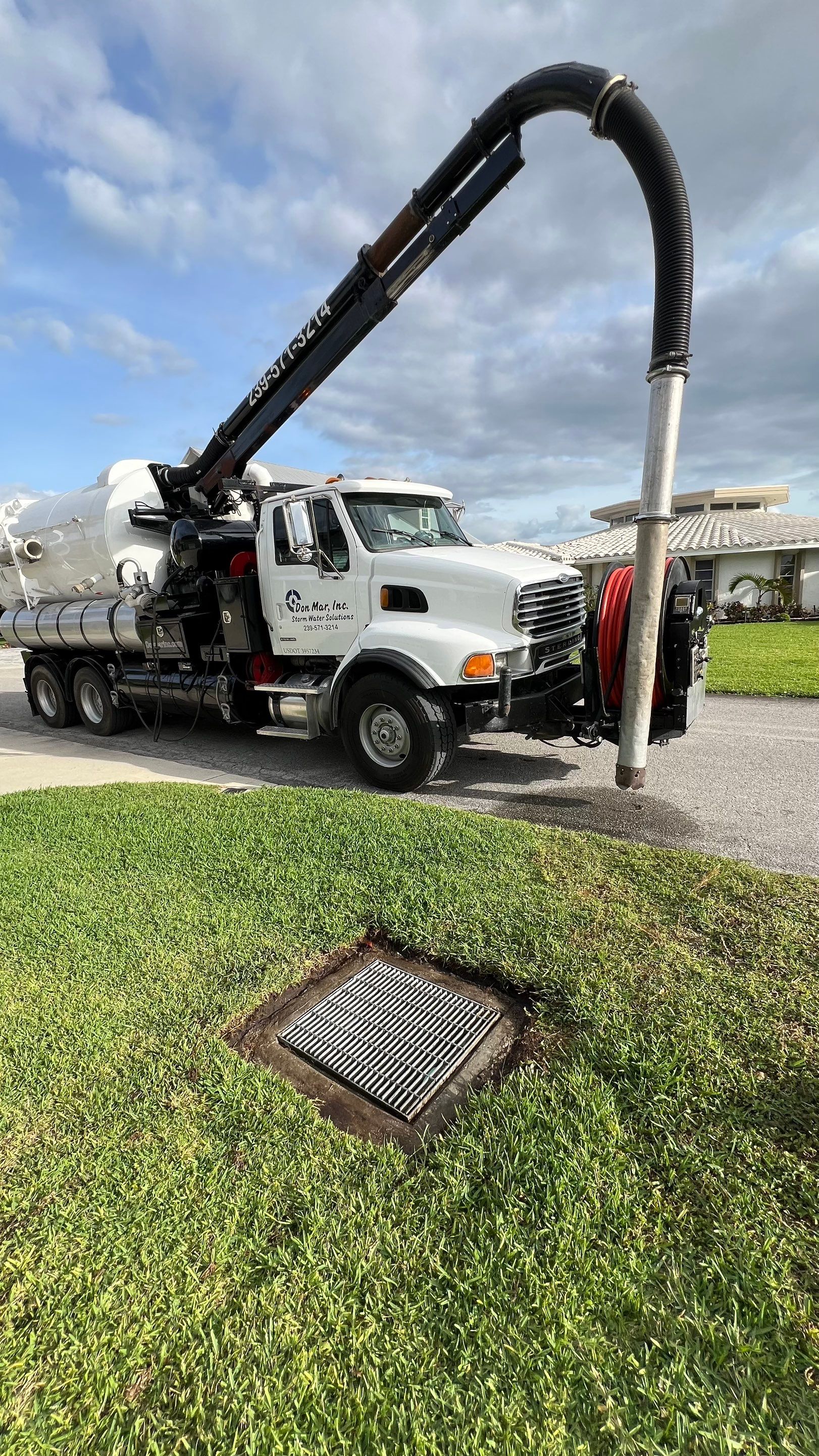 Naples Private Airport Community Catch Basin Cleaning by APS Power & Water