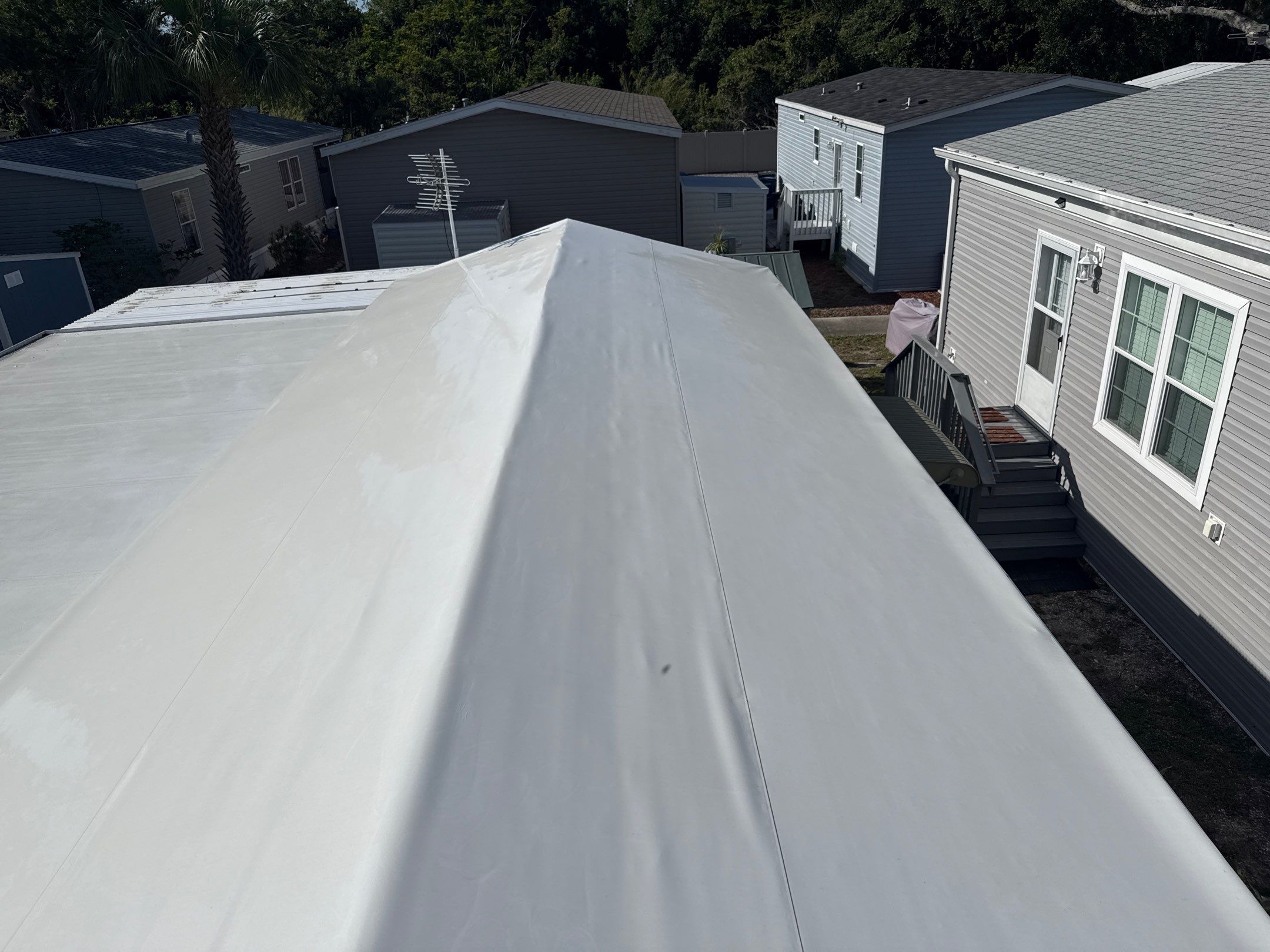 TPO Membrane Roof Cleaning in Fisherman’s Cove RV Resort, Terra Ceia, FL by Sunshine AquaWash