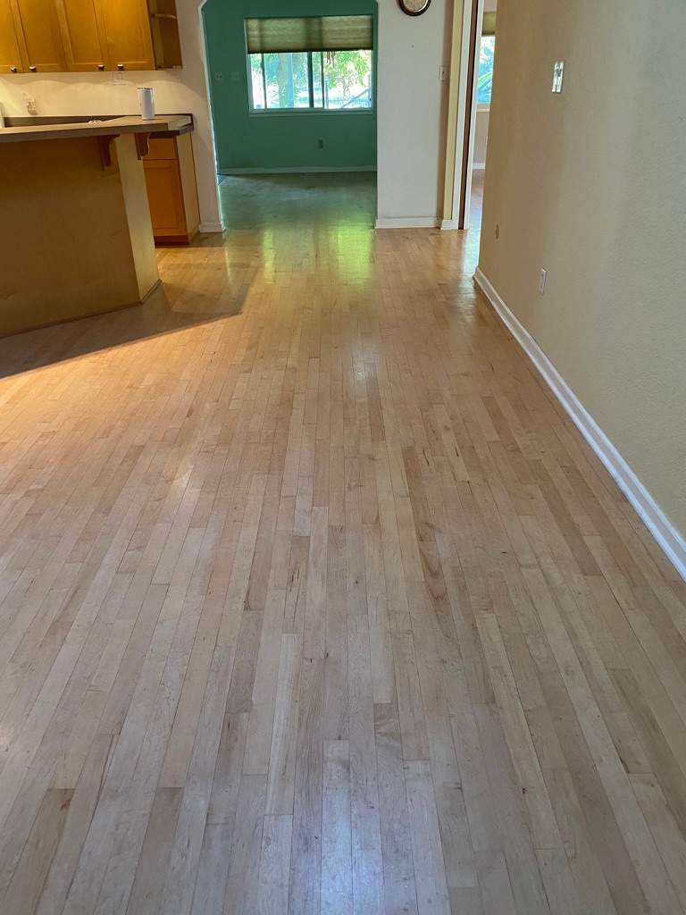Former Gym Floors Refinished in Newcastle Residential Home by Footprints Floors South Sacramento