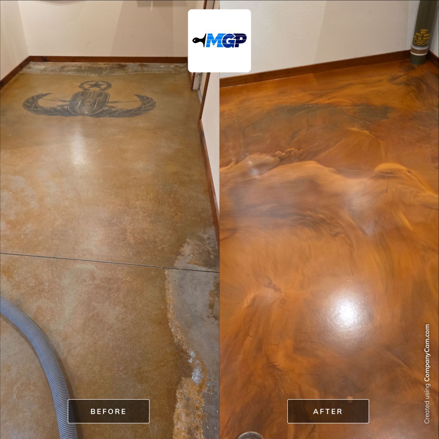 Custom Metallic Epoxy Floor Installation for San Miguel Winery by MGP Coatings