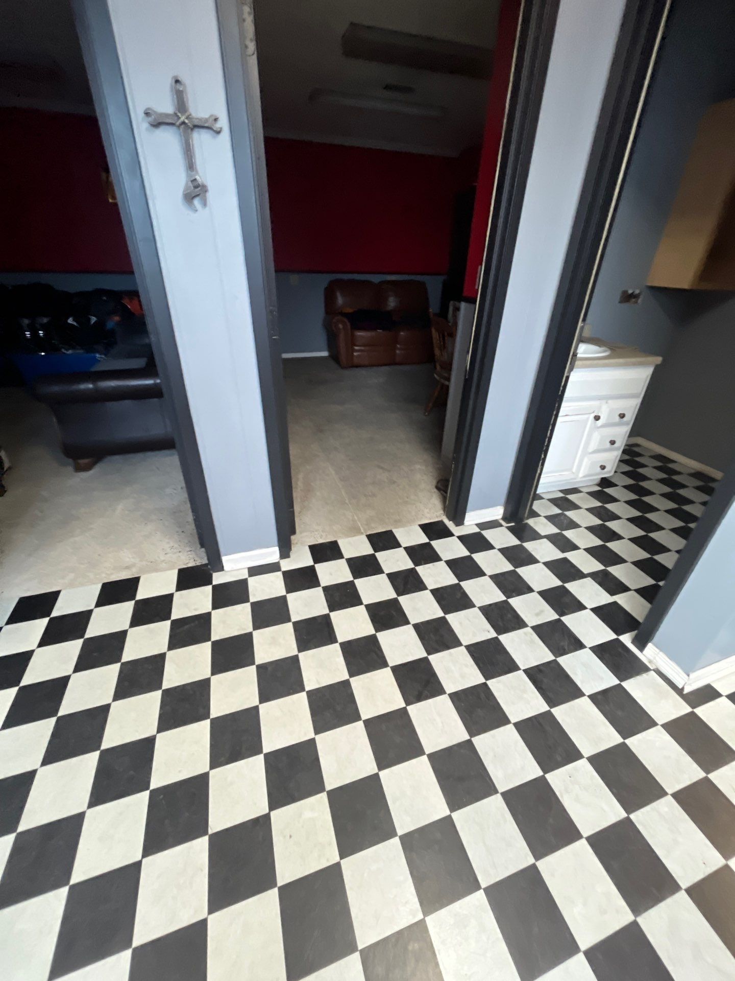 Durable Epoxy Flake Floor Coating for Commercial Workshop by Select Painting, Coatings & Garage Cabinets