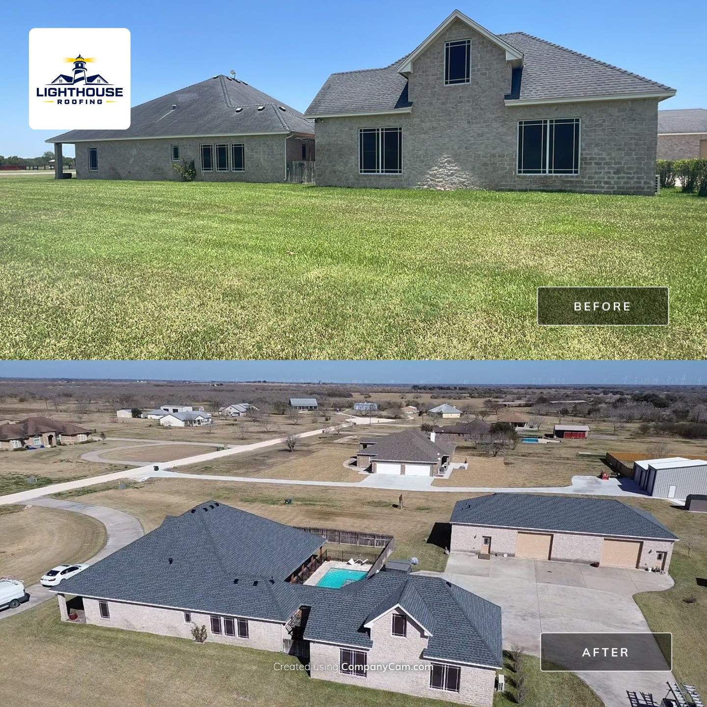 Residential Roofing Installation using GAF HDZ Barkwood by Lighthouse Roofing