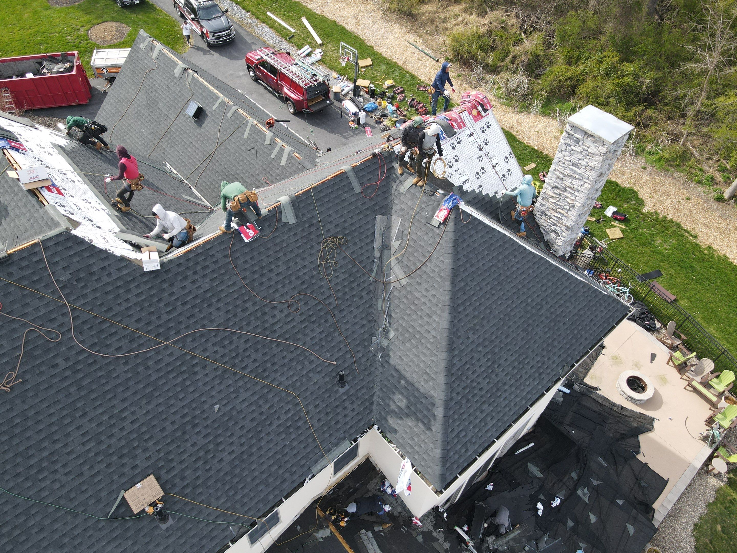 Residential Roofing Installation using Gaf Hdz Architectural Shingle by Teflon Roofing