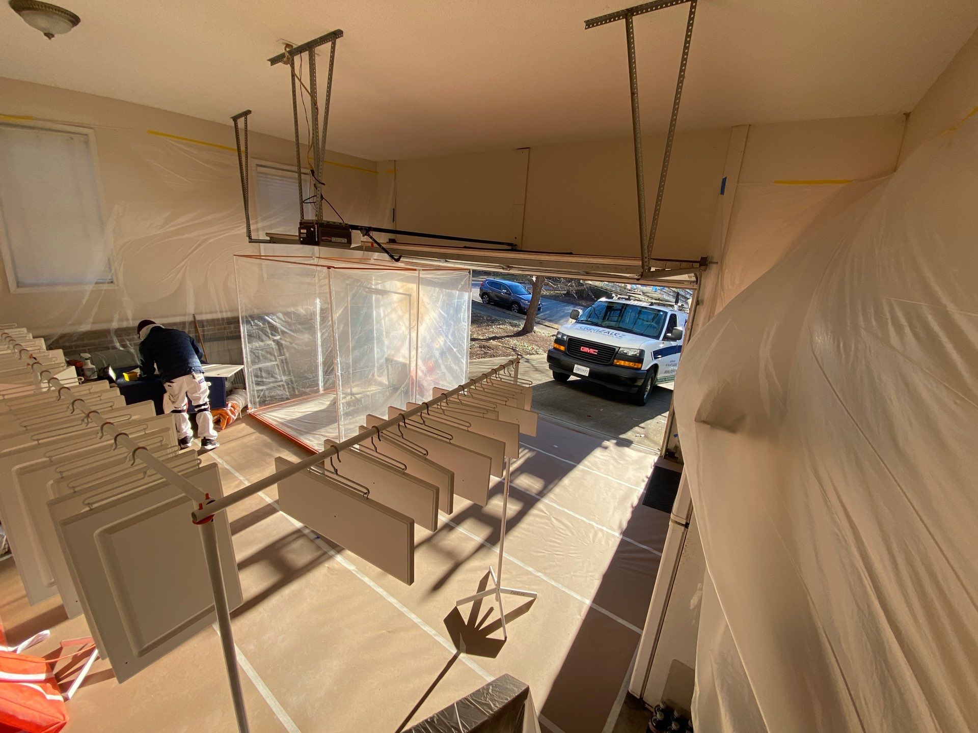 Cabinet painting by GonzalezPainters & Contractors Inc 