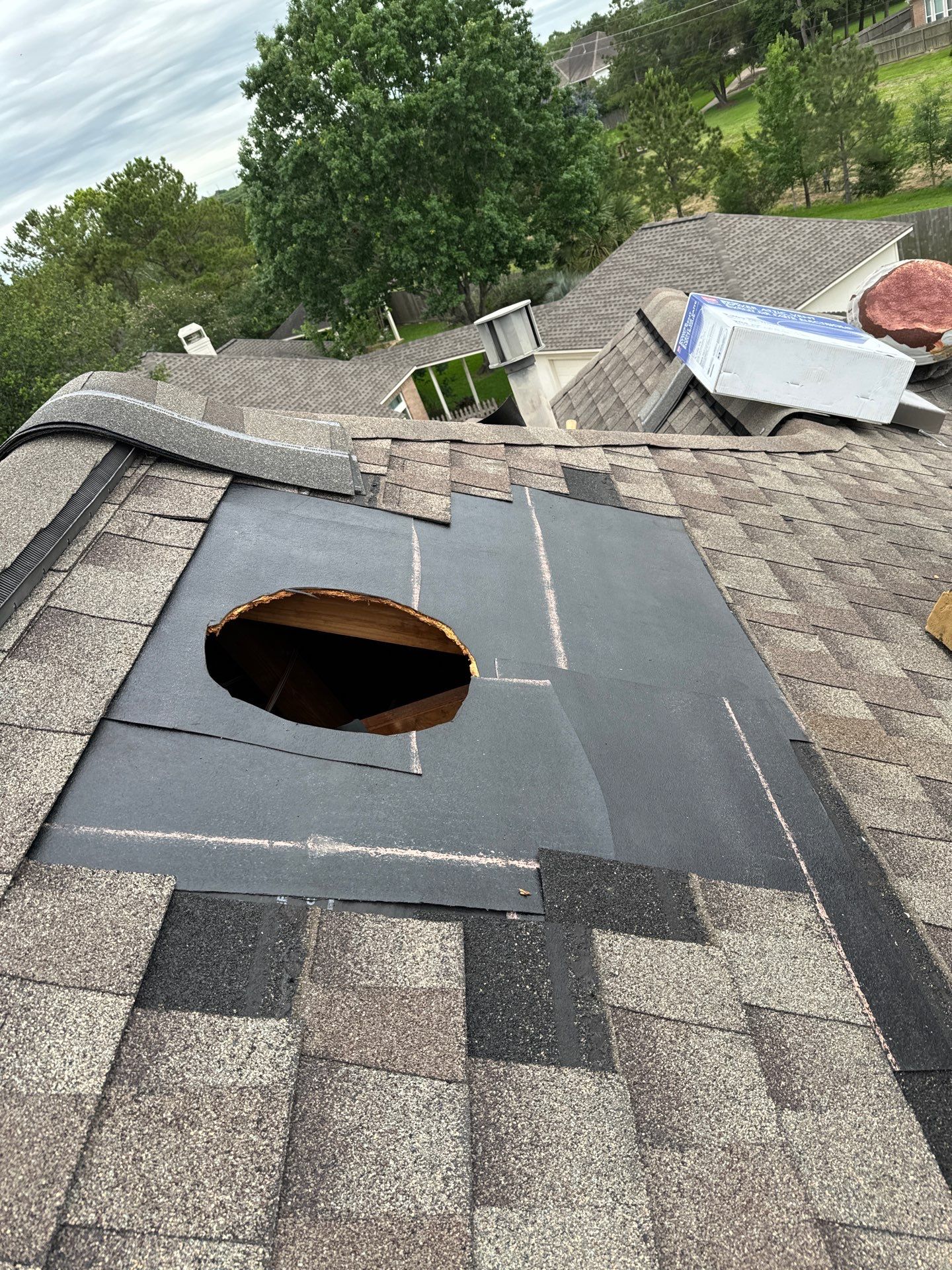 Hail Damage using Owen's Corning Duration (Lifetime) Shingles by Roof Repair Company