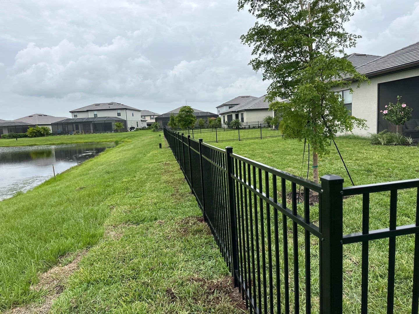Aluminum Fence Installation using 3 Rail Aluminum Fence by Asap fence and gates, LLC