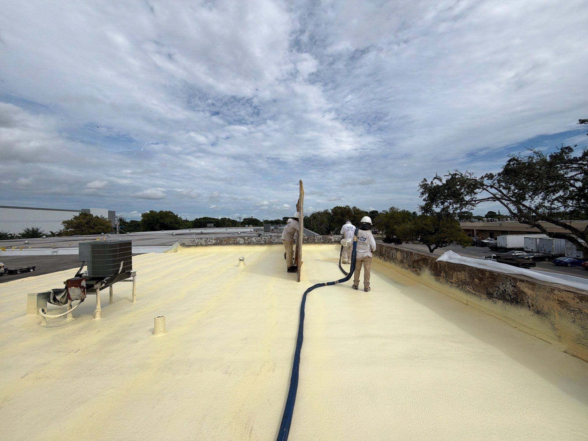 Fort Lauderdale Commercial Roof Restoration with Spray Foam Coating by Roof King LLC