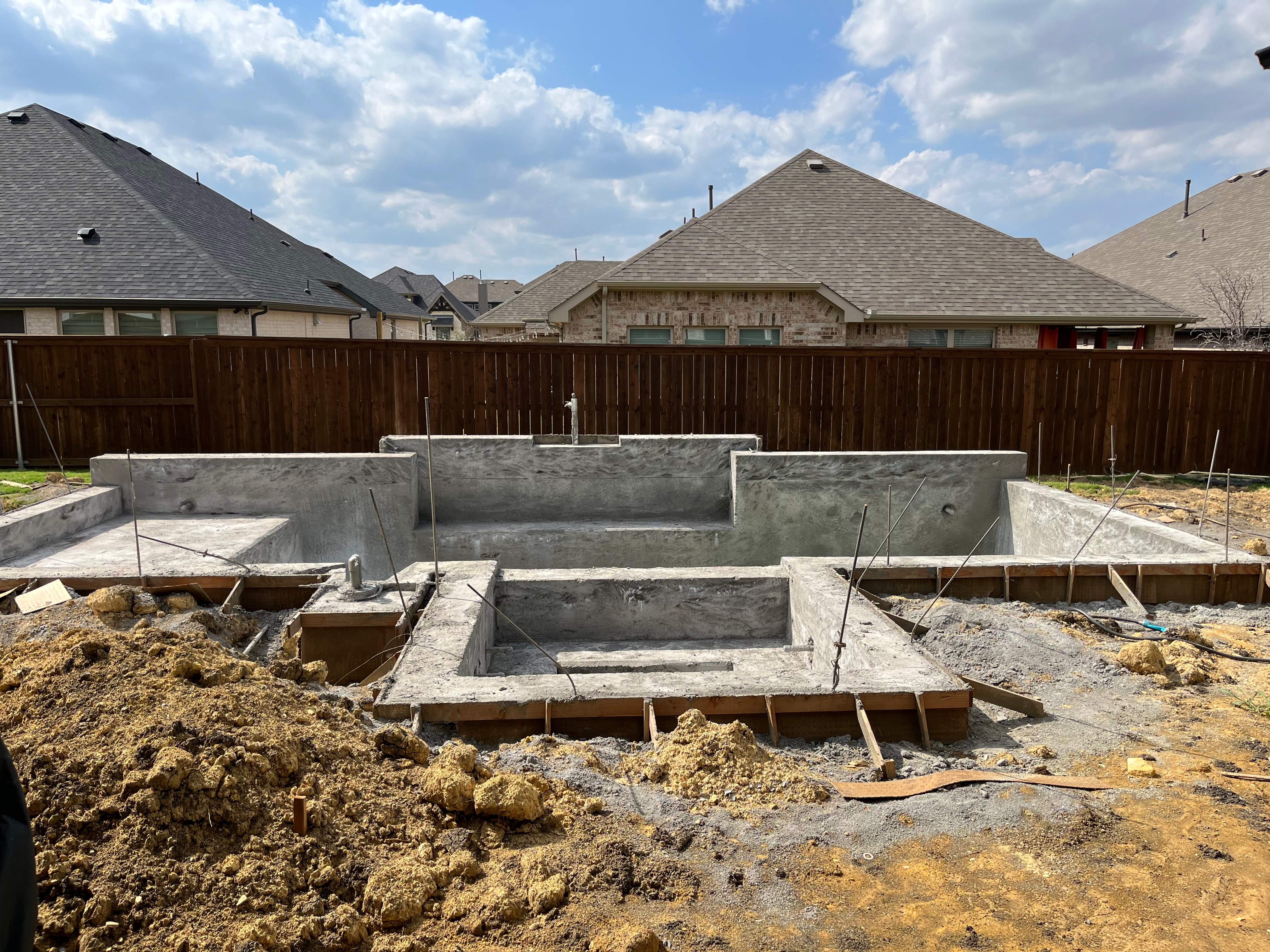 Geometric Pool with Tanning Ledge and Cabana by Pinnacle Pools and Spas - DFW