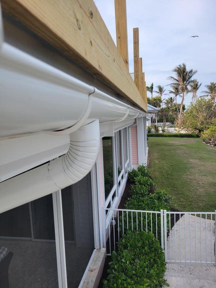 Half-Round Gutters Installation in Boca Grande FL by Gutter Professors