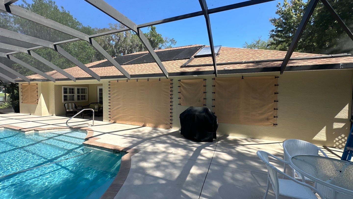 Hurricane Fabric in Tan by Smart Guard Shutters