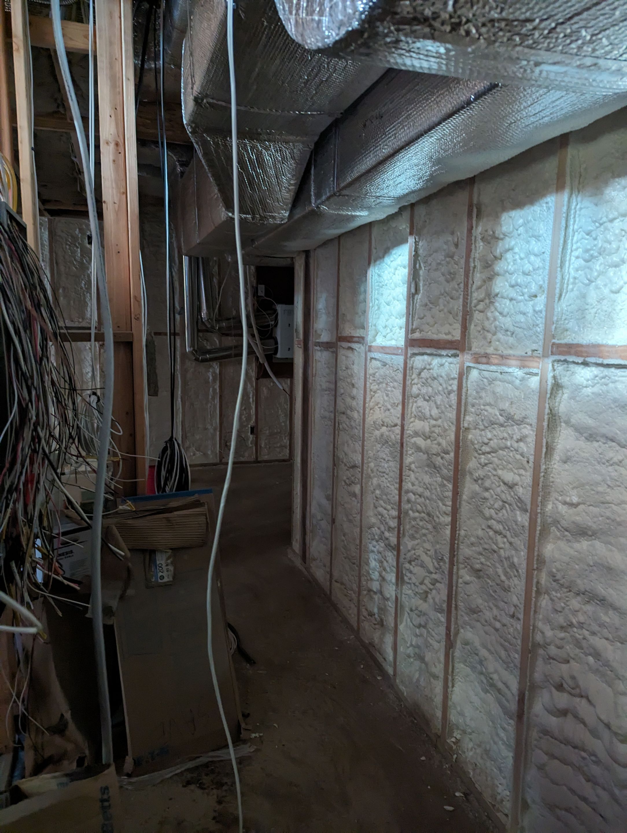 New Home Construction using open cell spray foam by NYS Foam & Energy