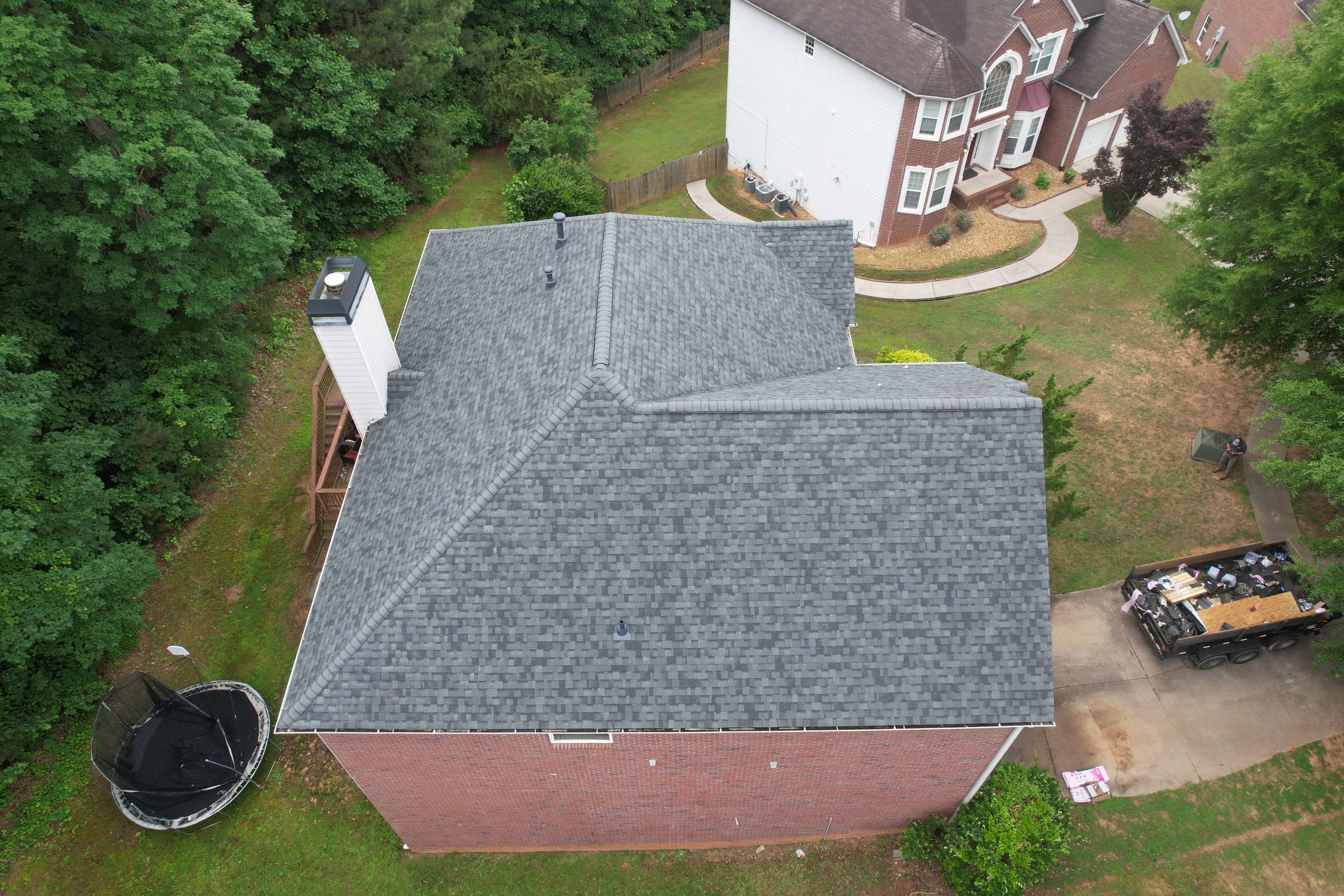 Residential Roof Replacement using Owens Corning Estate Gray by Inspector Roofing and Restoration