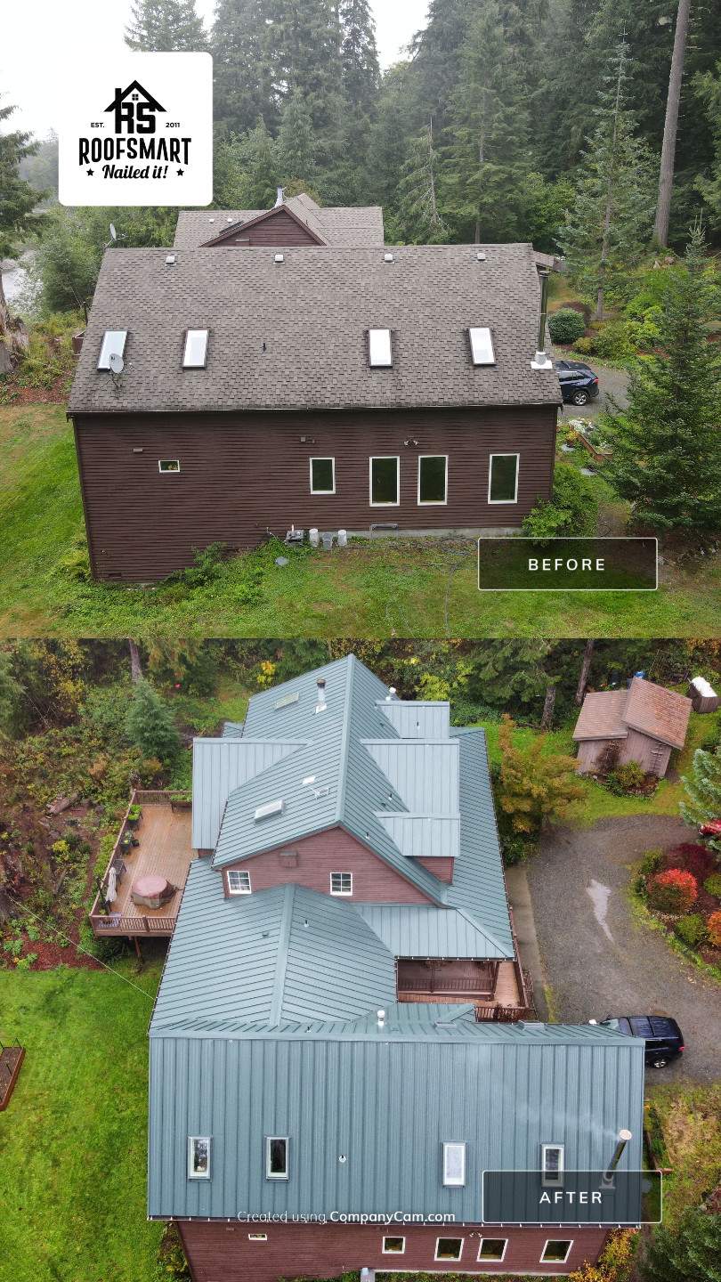 Metal Roof Project in North Bend by Roof Smart
